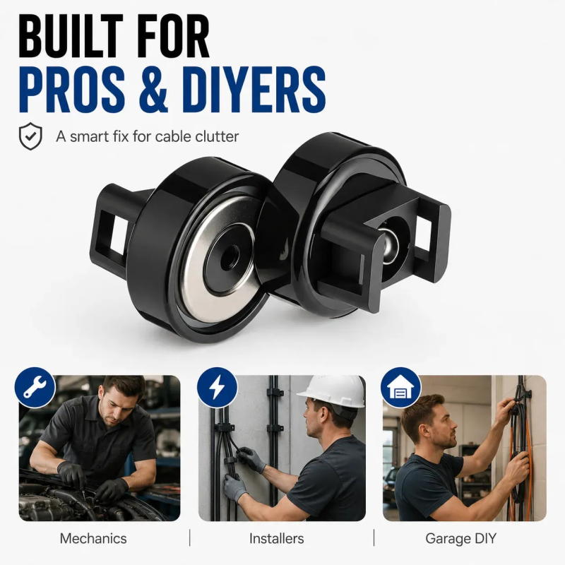 💥 80% OFF 🧲 Heavy-Duty Magnetic Cable Tie Mounts