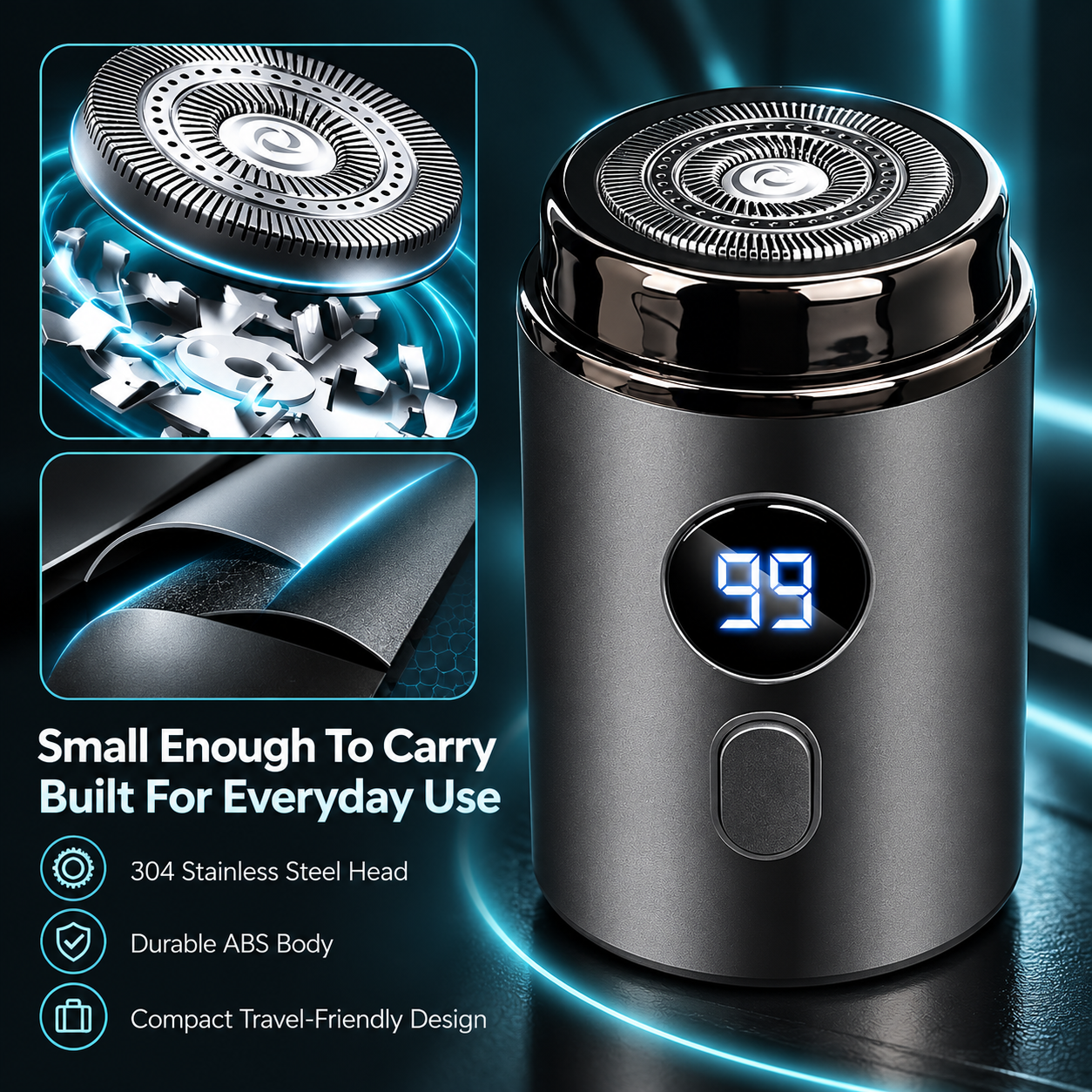 💥70% OFF 🪒 Pocket-Sized Electric Shaver with LED Display