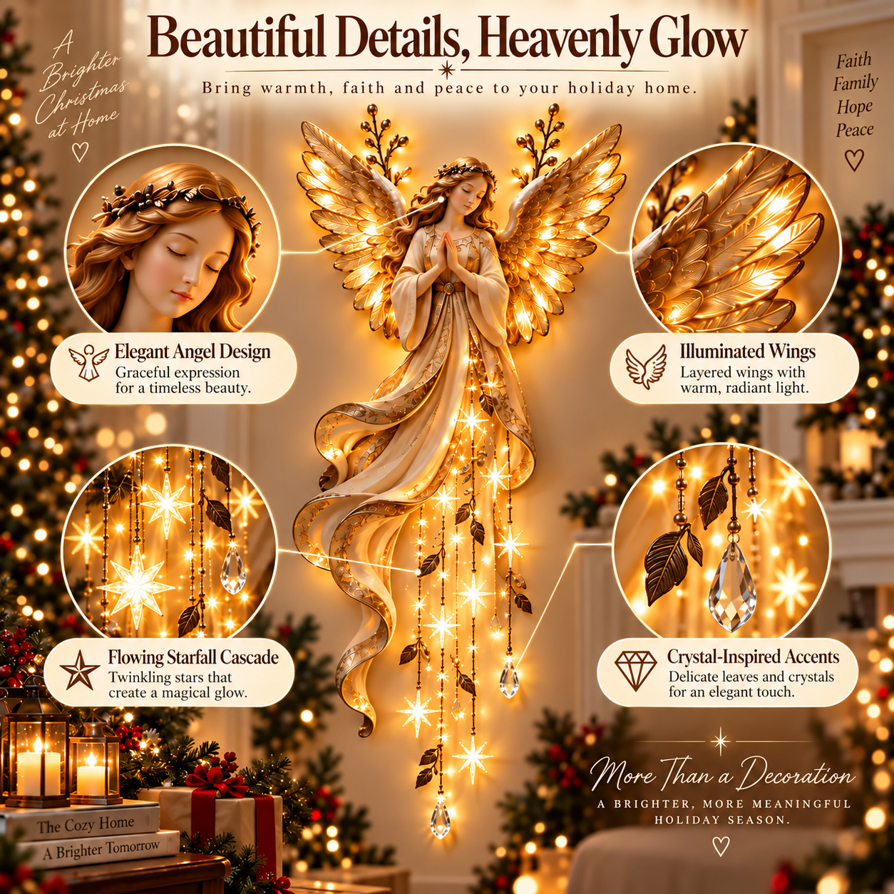 👼 Guardian Angel Starfall Wall Light