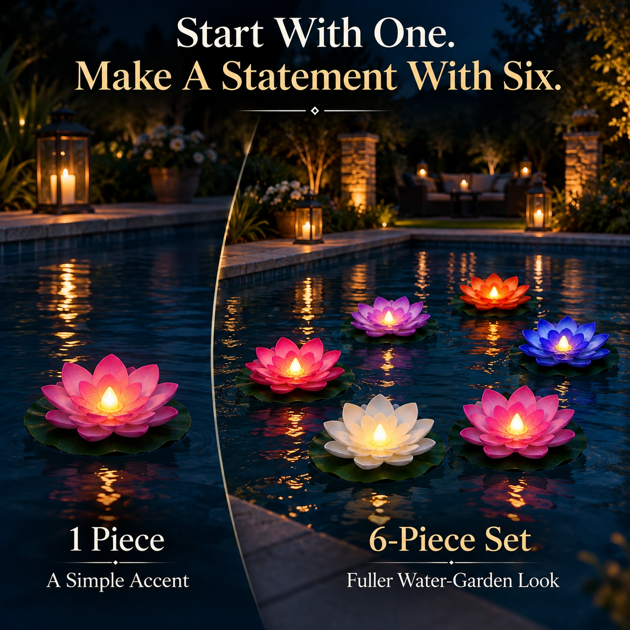 🏷️80% OFF🌸 Water-Activated Floating Lotus Lights