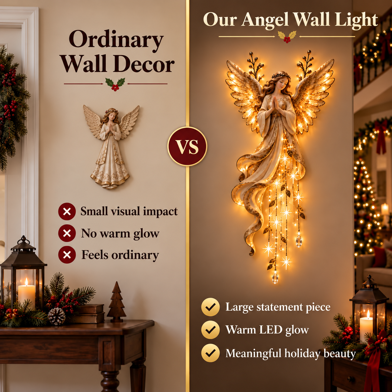 👼 Guardian Angel Starfall Wall Light