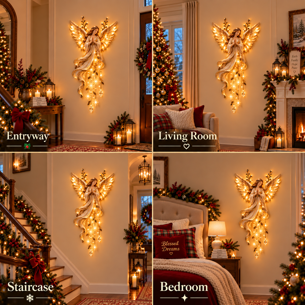 👼 Guardian Angel Starfall Wall Light