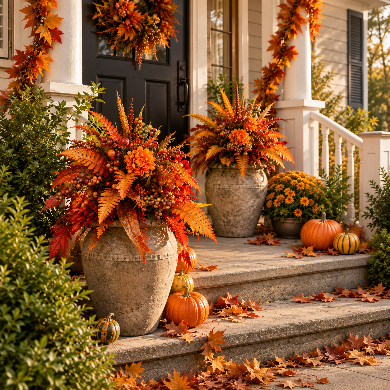 💥80% OFF 🍂 Autumn Harvest Floral Garden Stake – Cozy Fall Porch & Garden Decor