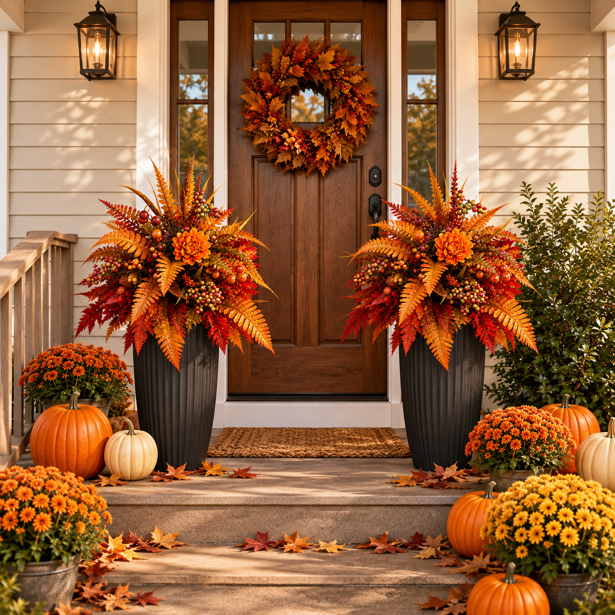 💥80% OFF 🍂 Autumn Harvest Floral Garden Stake – Cozy Fall Porch & Garden Decor