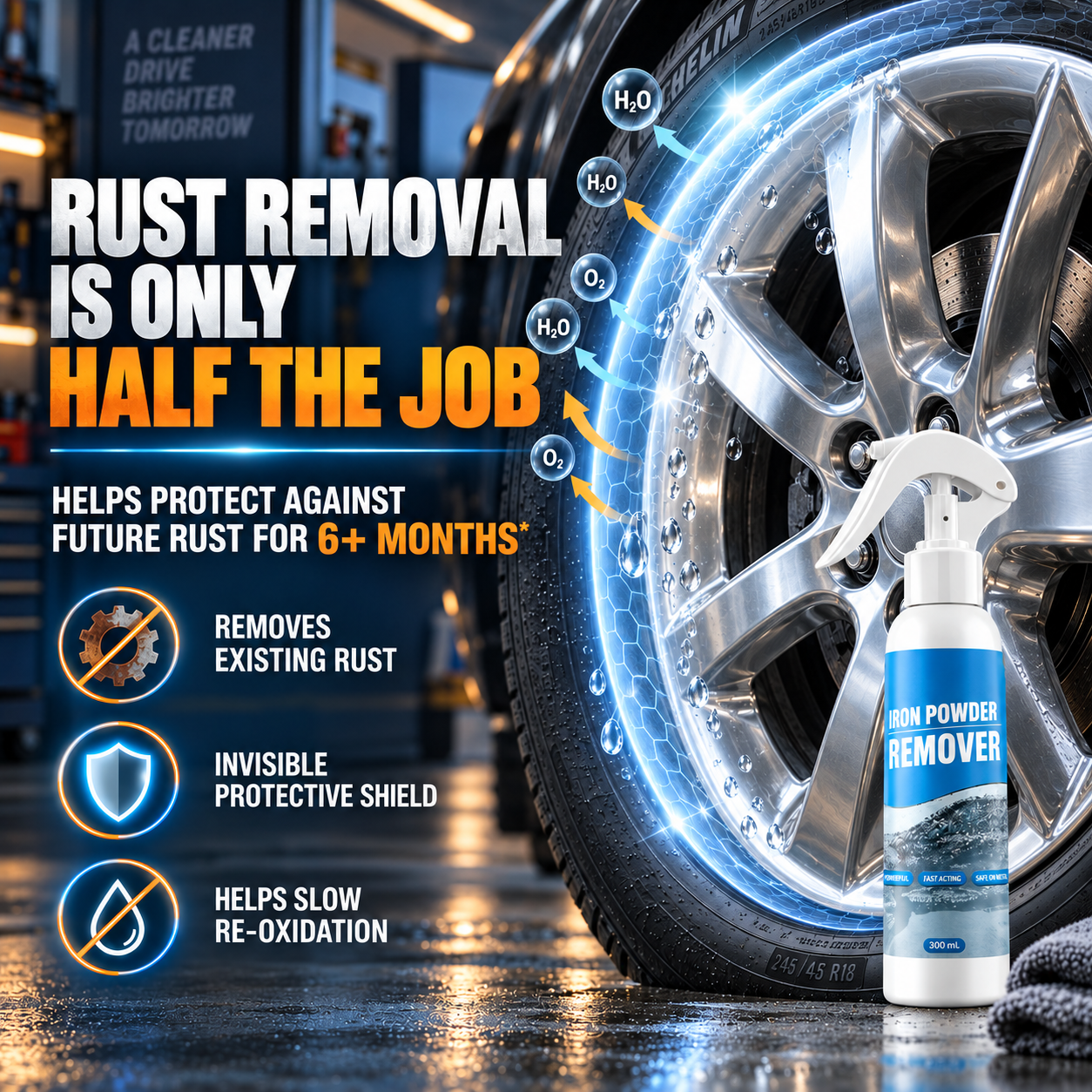 🔥80% OFF 🛡️Car Rust Removal Spray – Fast-Acting Metal Rust Cleaner for Wheels, Tools & More
