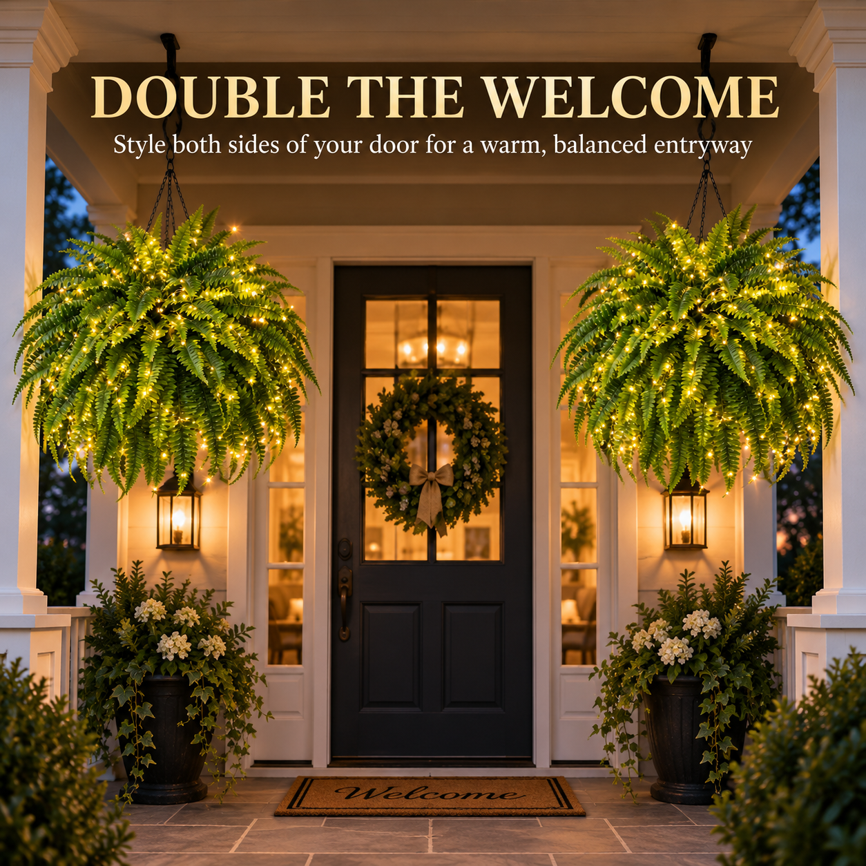 💥 75% OFF 💛Glowing Boston Ferns with Lights – 🌿 Zero Watering, Zero Maintenance