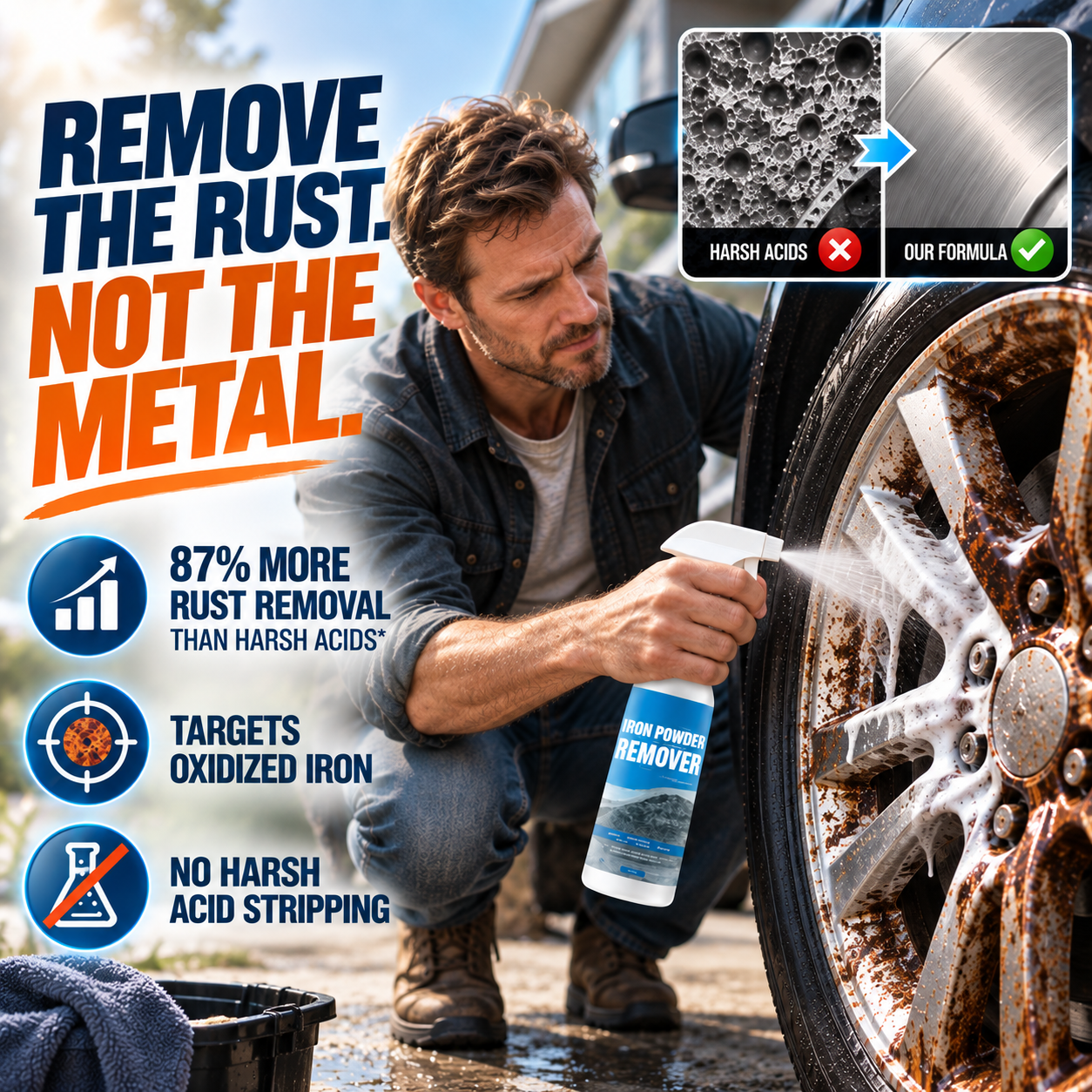🔥80% OFF 🛡️Car Rust Removal Spray – Fast-Acting Metal Rust Cleaner for Wheels, Tools & More