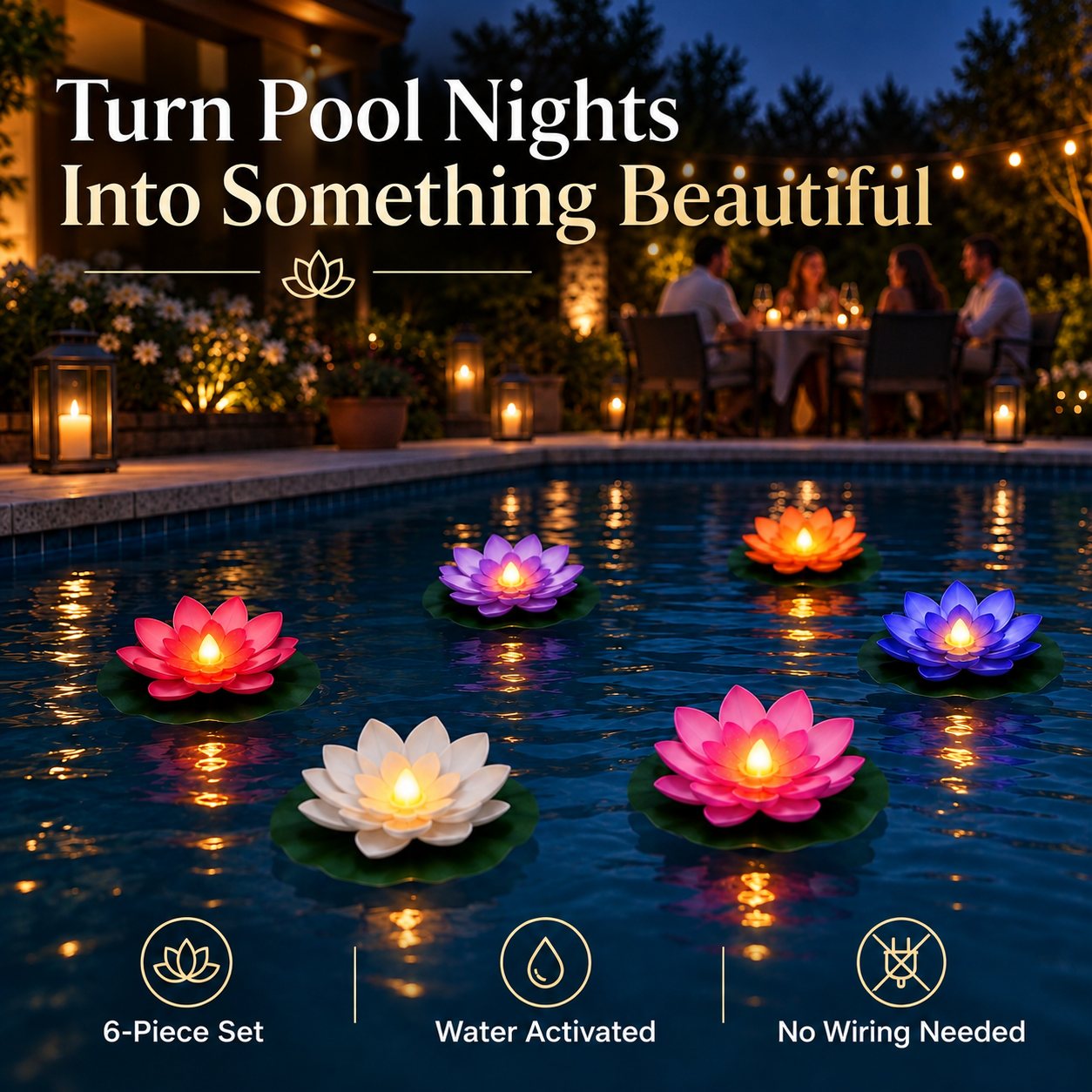 🏷️80% OFF🌸 Water-Activated Floating Lotus Lights