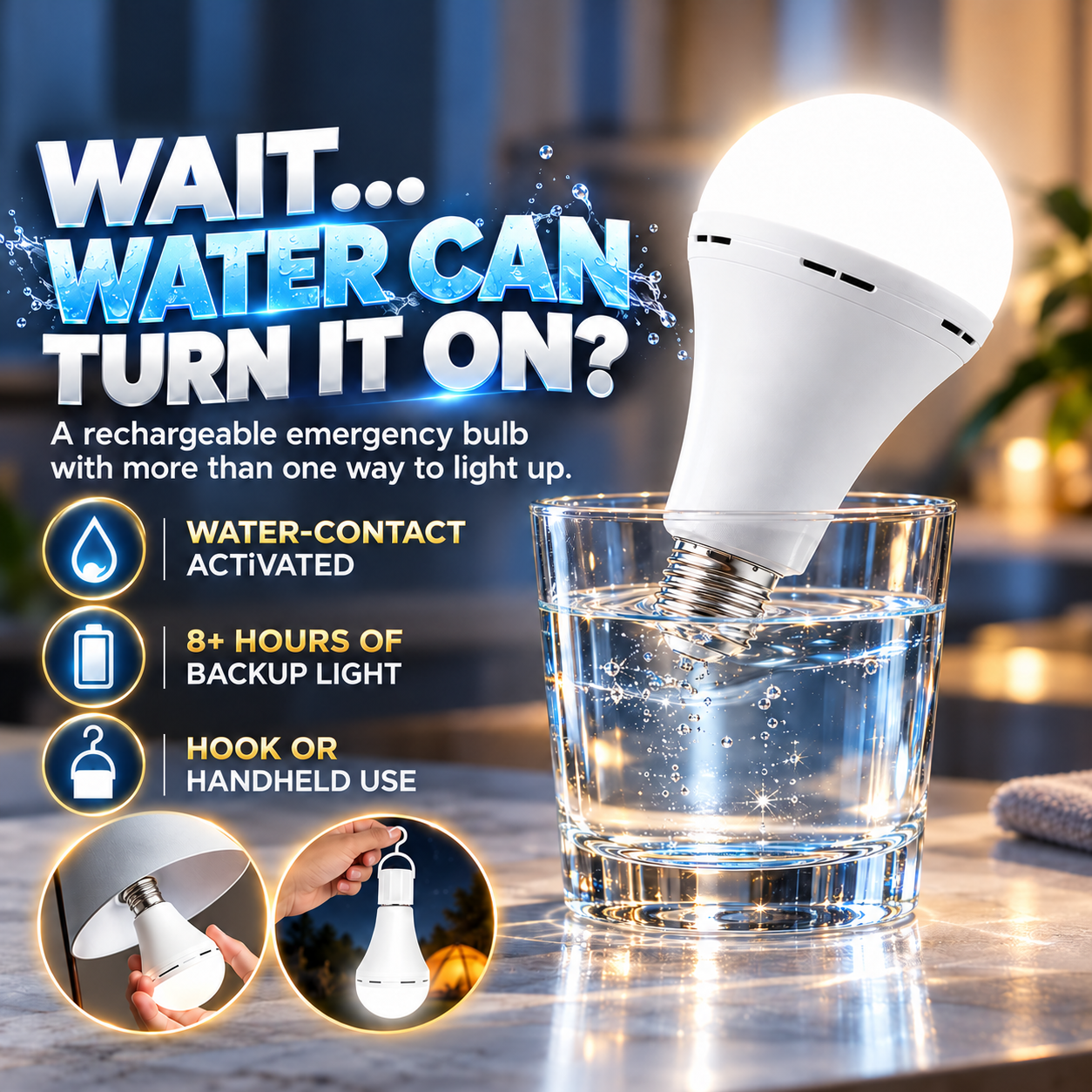 🛍️Black Friday Sale | 80% OFF💡Rechargeable Emergency LED Bulb