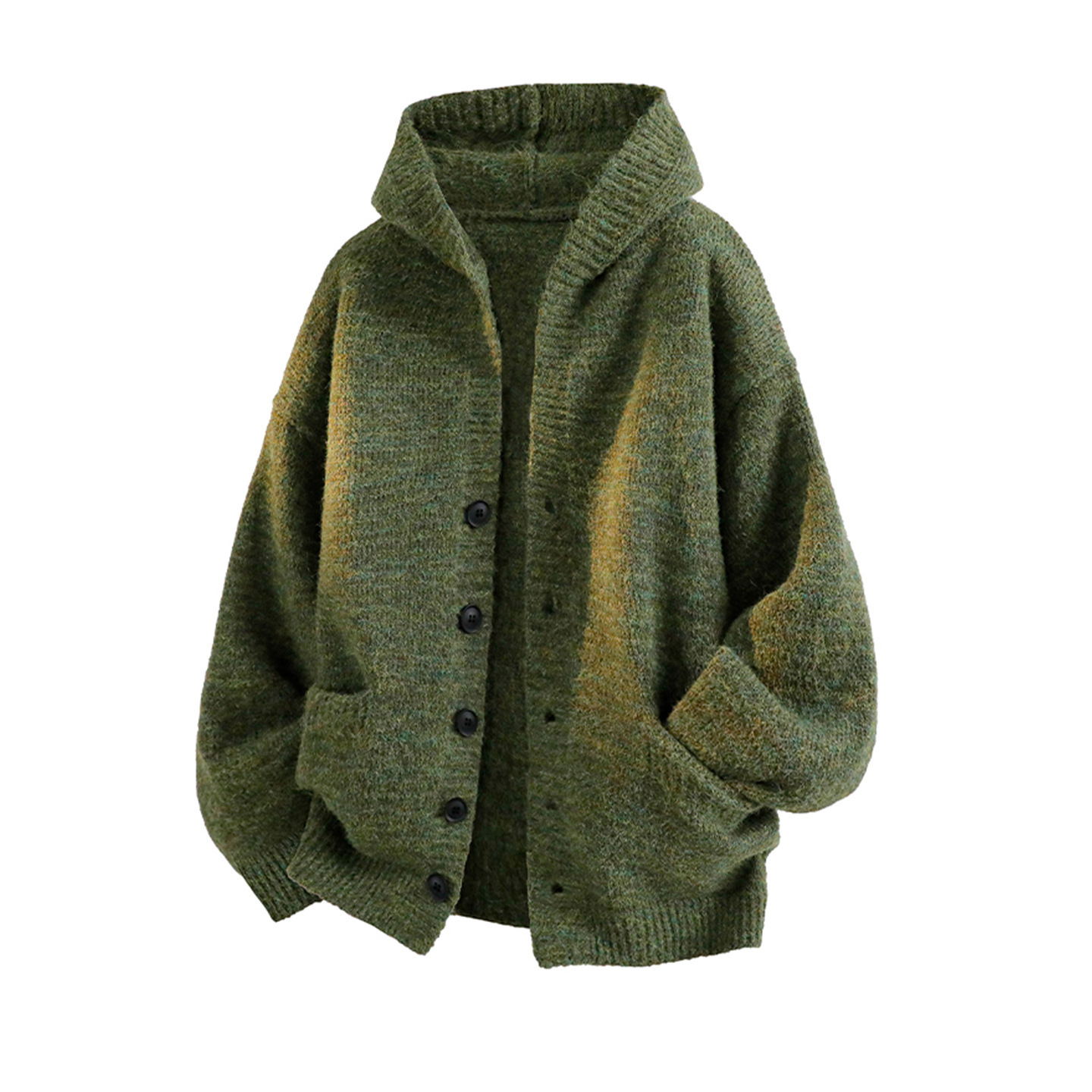Men's Heavyweight Buttoned Hood Sweatshirt – Soft Blend, Fitted, Minimalist Streetwear, Long Sleeve for Everyday Wear---Buy 2 Get 15% Off & Free Shipping!