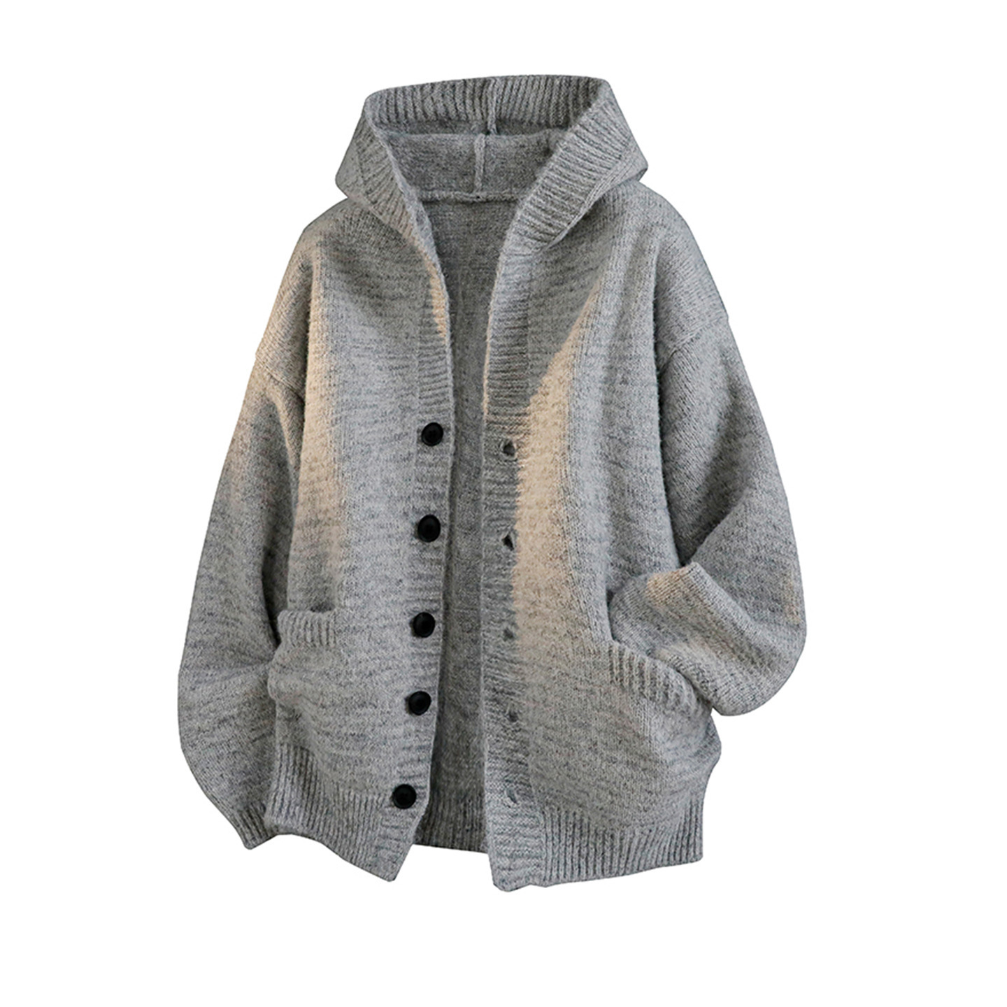 Men's Heavyweight Buttoned Hood Sweatshirt – Soft Blend, Fitted, Minimalist Streetwear, Long Sleeve for Everyday Wear---Buy 2 Get 15% Off & Free Shipping!
