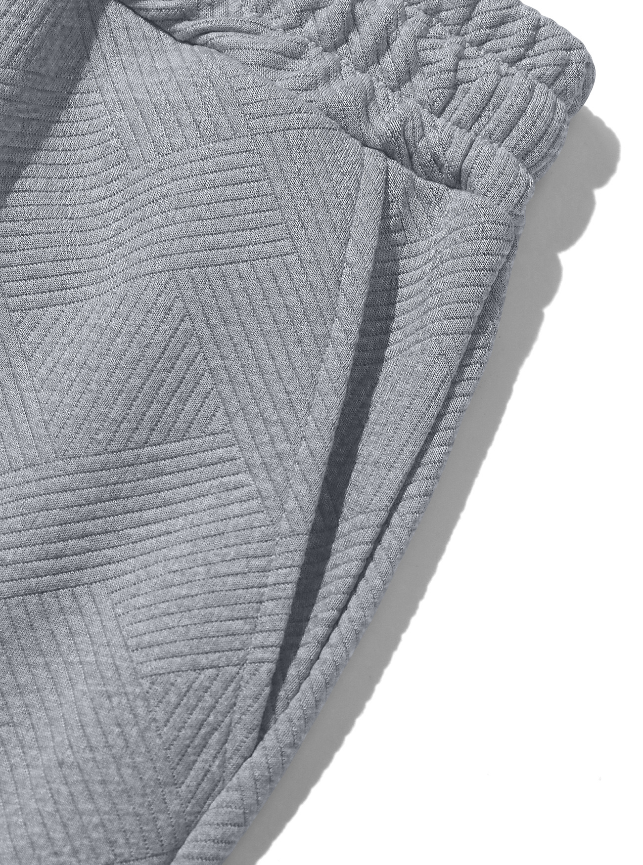 Men‘s 2-Piece Textured Hoodie Tracksuit – Geometric Print Sweatshirt & Joggers, Contrast Elbow Patches, Fitted, Soft Comfortable Streetwear---Buy 2 Get 15% Off & Free Shipping!