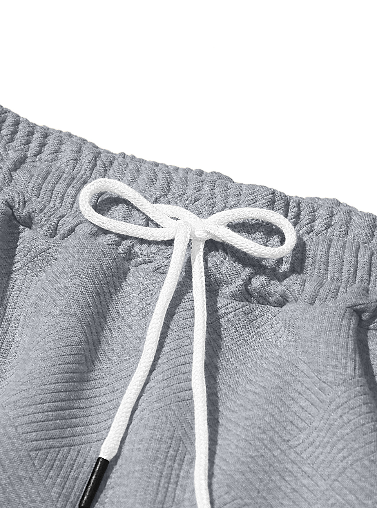 Men‘s 2-Piece Textured Hoodie Tracksuit – Geometric Print Sweatshirt & Joggers, Contrast Elbow Patches, Fitted, Soft Comfortable Streetwear---Buy 2 Get 15% Off & Free Shipping!