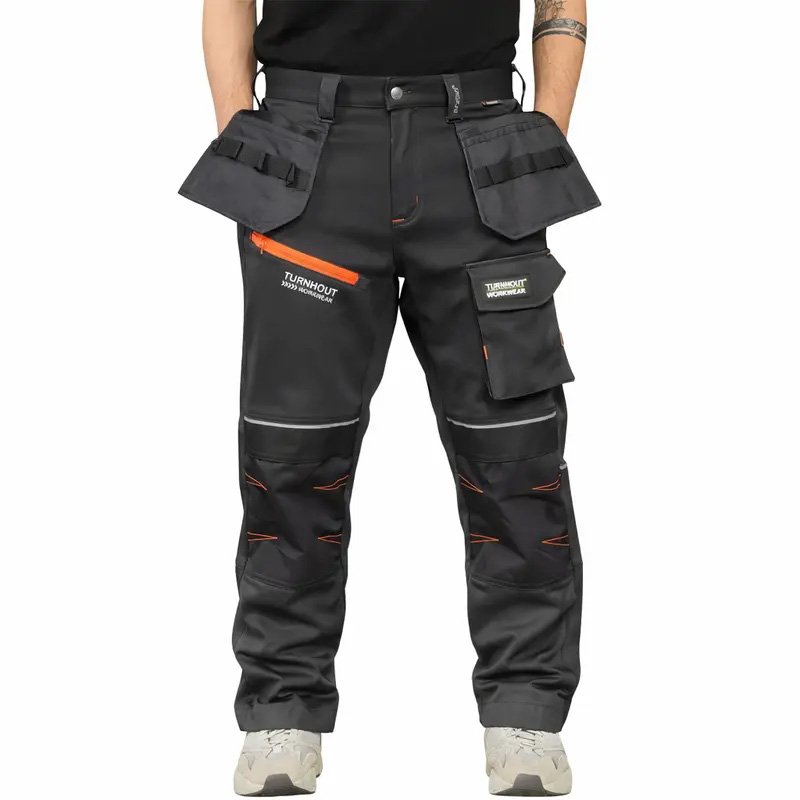 Men‘s Waterproof Softshell Jogger Trousers – Fleece-Lined, Stretch, Multi-Pocket, Knee Pad, Elastic Waist for Outdoor---Buy 2 Get 15% Off & Free Shipping!