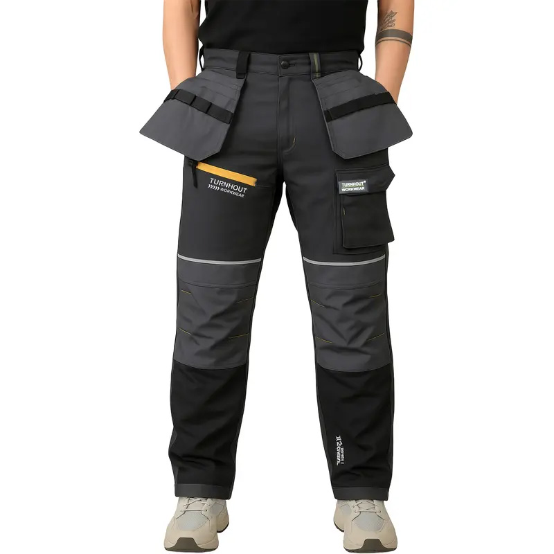 Men‘s Waterproof Softshell Jogger Trousers – Fleece-Lined, Stretch, Multi-Pocket, Knee Pad, Elastic Waist for Outdoor---Buy 2 Get 15% Off & Free Shipping!