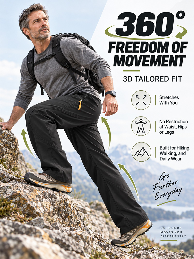 Unisex Water-Resistant Cargo Trousers – Lightweight, Breathable, Straight-Leg Hiking Trousers for Outdoor & Casual---Buy 2 Get 15% Off & Free Shipping!