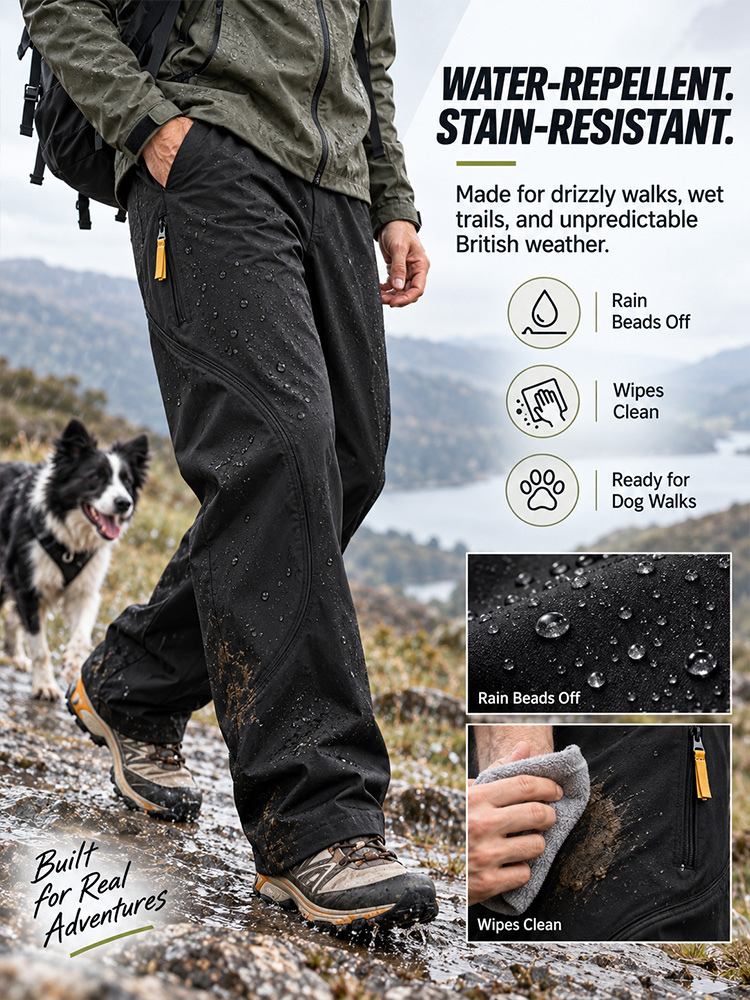 Unisex Water-Resistant Cargo Trousers – Lightweight, Breathable, Straight-Leg Hiking Trousers for Outdoor & Casual---Buy 2 Get 15% Off & Free Shipping!