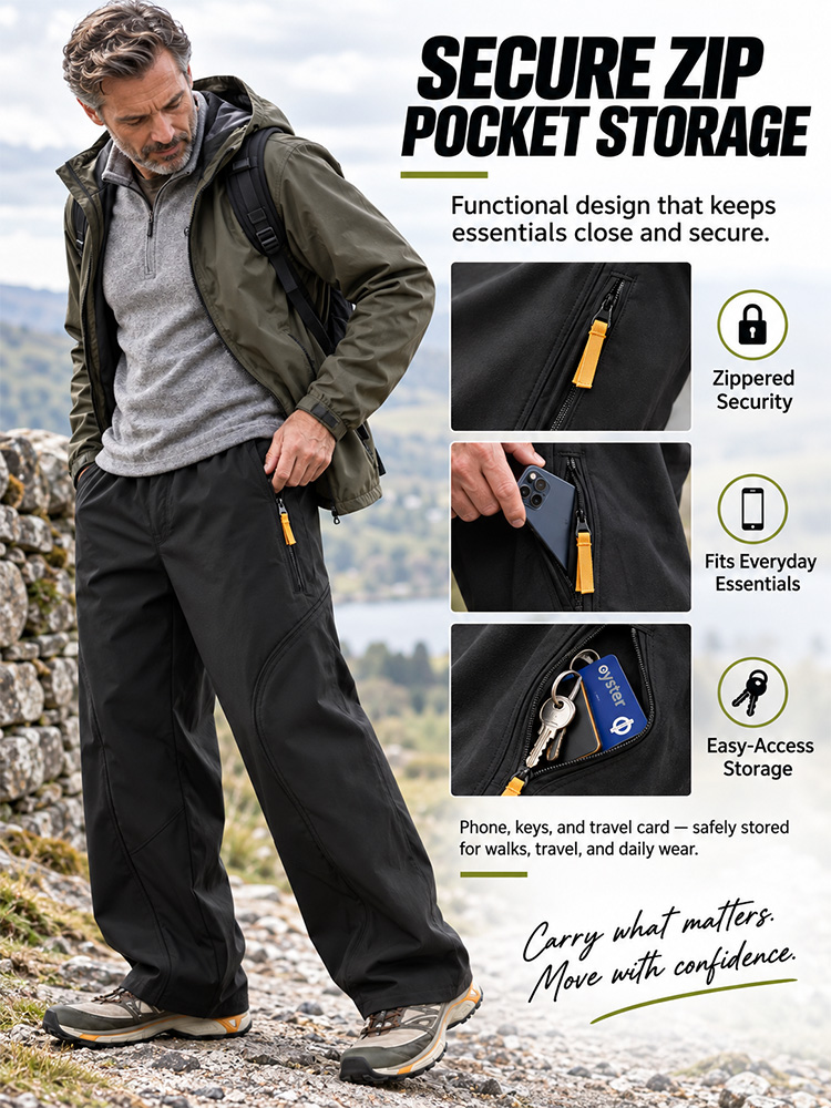 Unisex Water-Resistant Cargo Trousers – Lightweight, Breathable, Straight-Leg Hiking Trousers for Outdoor & Casual---Buy 2 Get 15% Off & Free Shipping!