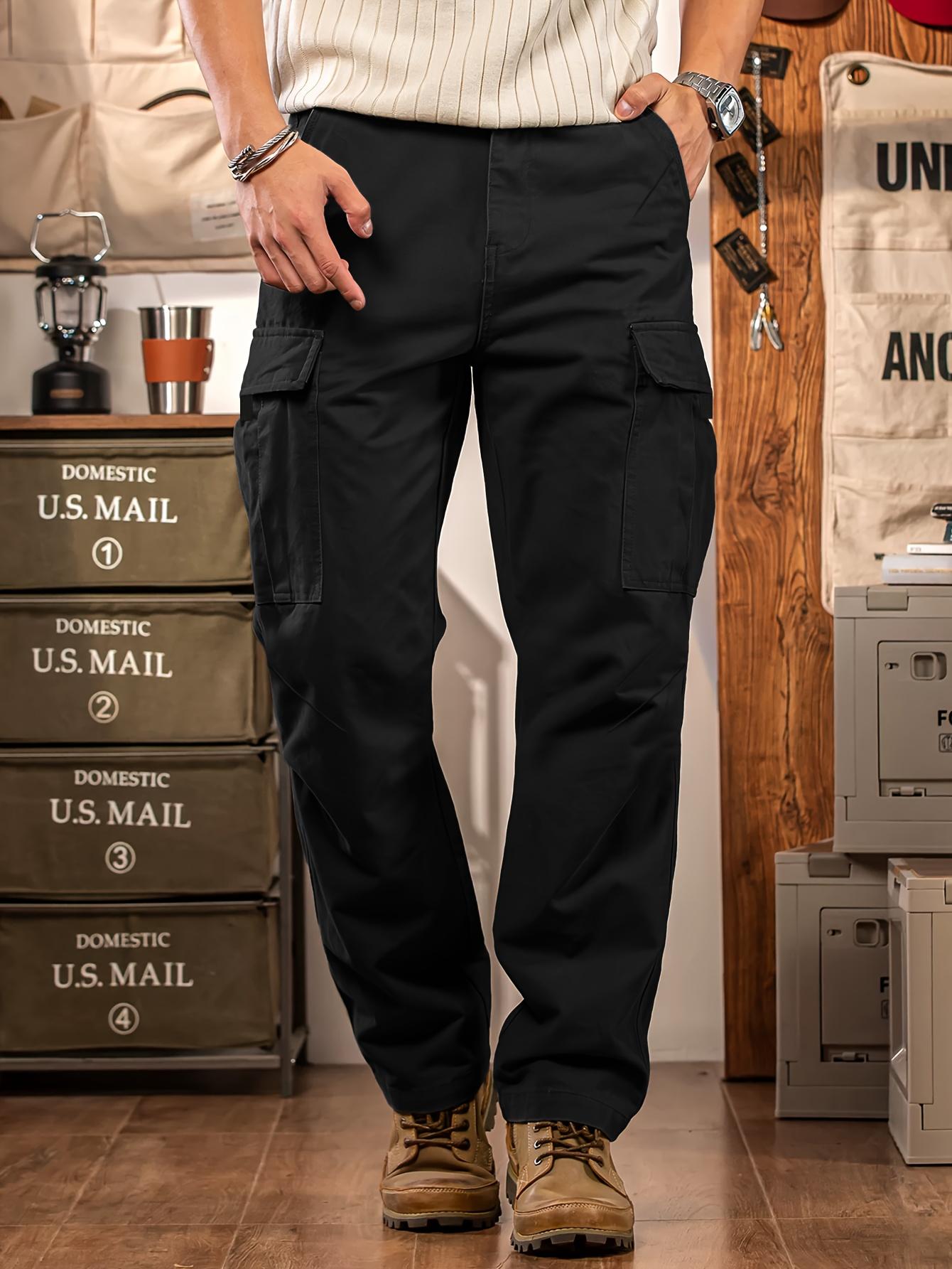 Men’s Loose Straight Cargo Trousers – Multi-Pocket, Durable Workwear, Casual Outdoor & Streetwear, Spring/Autumn---Buy 2 Get 15% Off & Free Shipping!