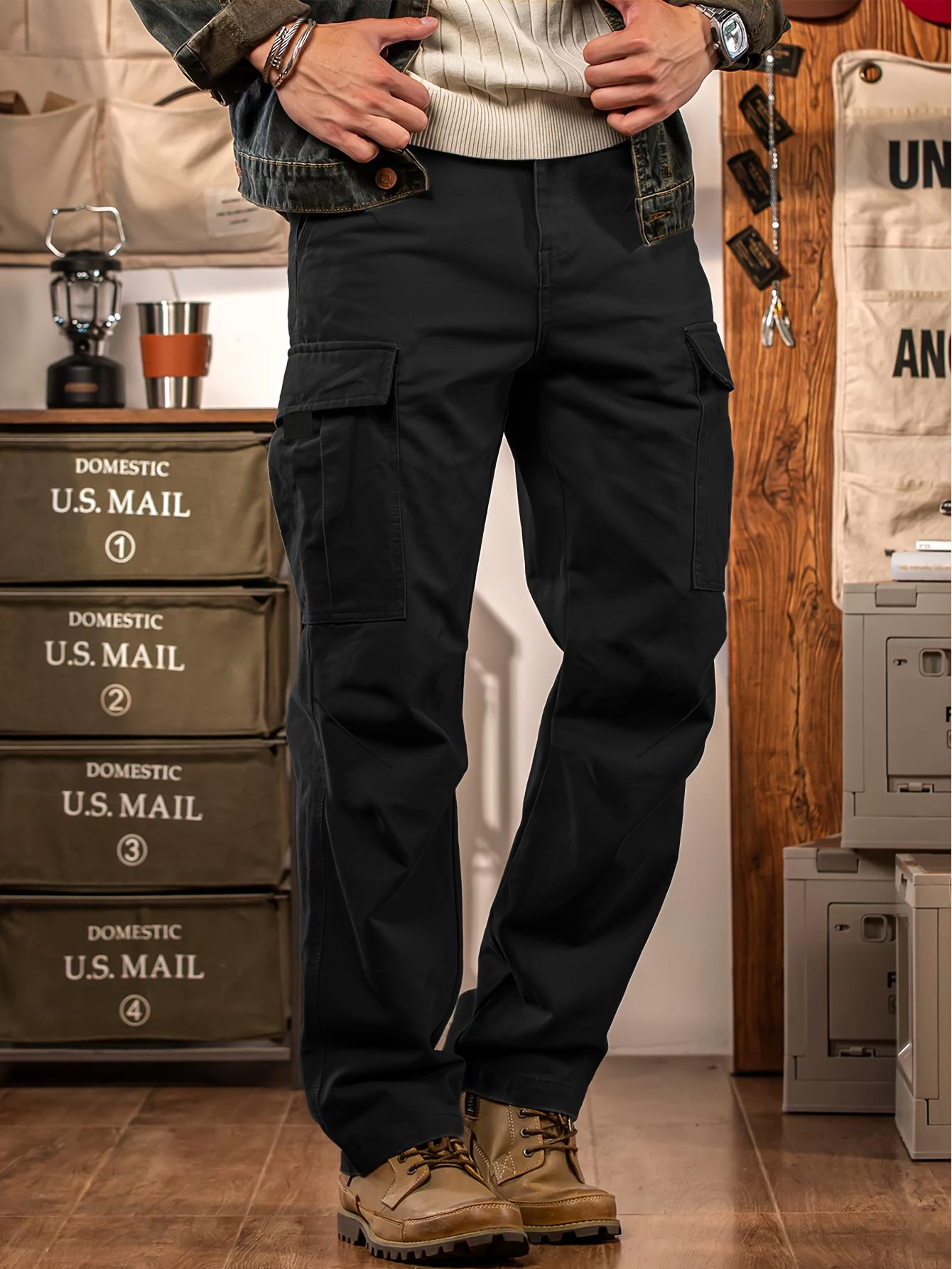 Men’s Loose Straight Cargo Trousers – Multi-Pocket, Durable Workwear, Casual Outdoor & Streetwear, Spring/Autumn---Buy 2 Get 15% Off & Free Shipping!