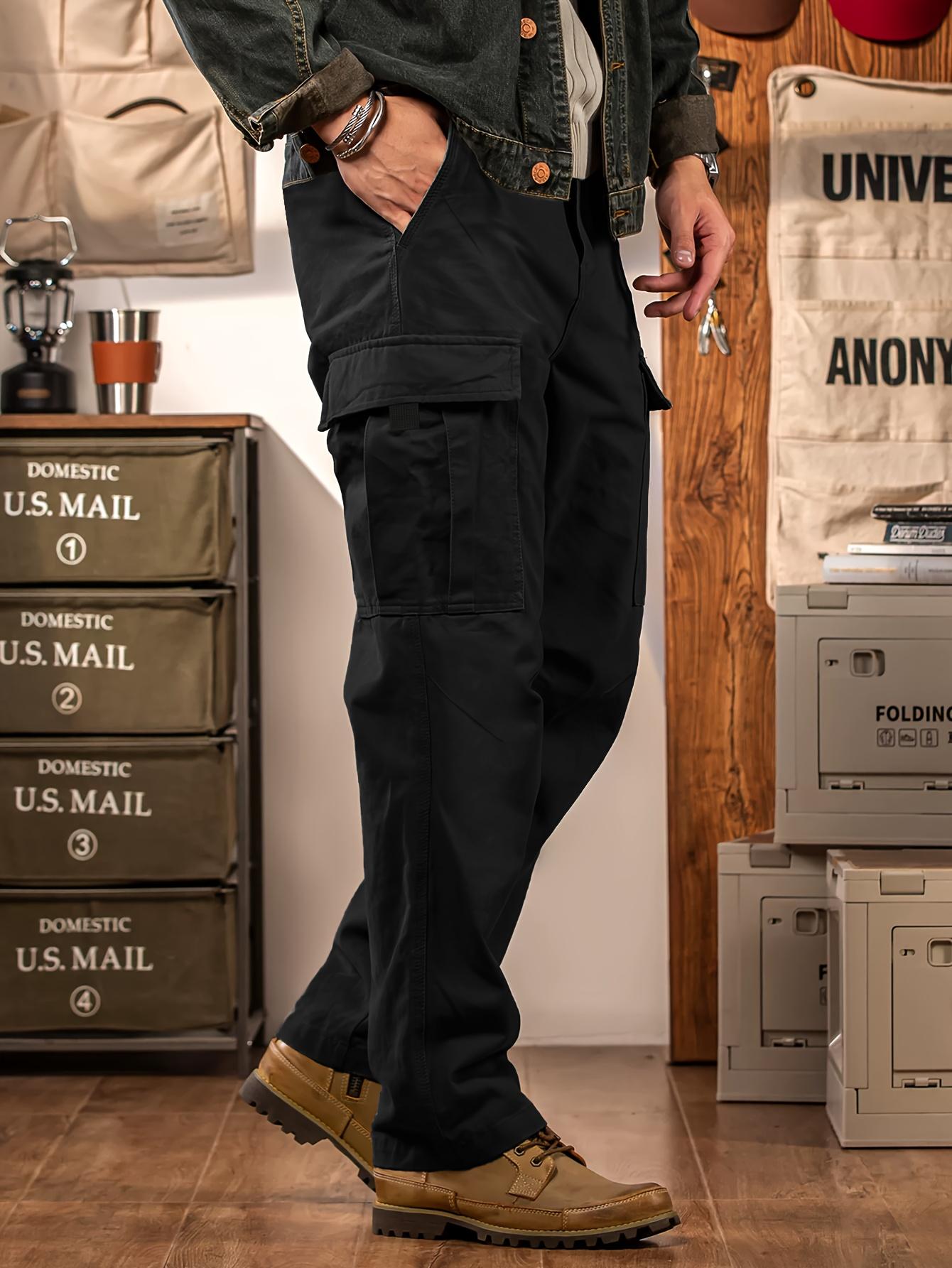 Men’s Loose Straight Cargo Trousers – Multi-Pocket, Durable Workwear, Casual Outdoor & Streetwear, Spring/Autumn---Buy 2 Get 15% Off & Free Shipping!