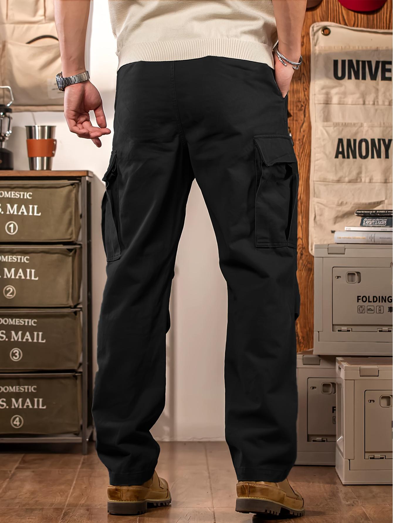 Men’s Loose Straight Cargo Trousers – Multi-Pocket, Durable Workwear, Casual Outdoor & Streetwear, Spring/Autumn---Buy 2 Get 15% Off & Free Shipping!