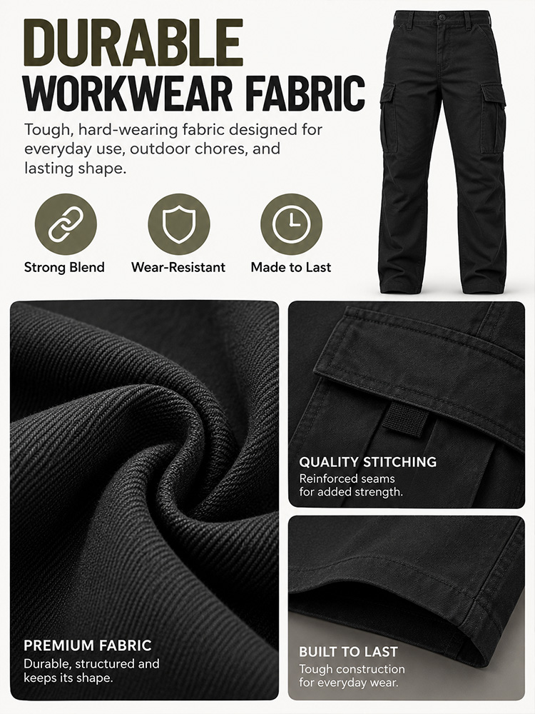 Men’s Loose Straight Cargo Trousers – Multi-Pocket, Durable Workwear, Casual Outdoor & Streetwear, Spring/Autumn---Buy 2 Get 15% Off & Free Shipping!
