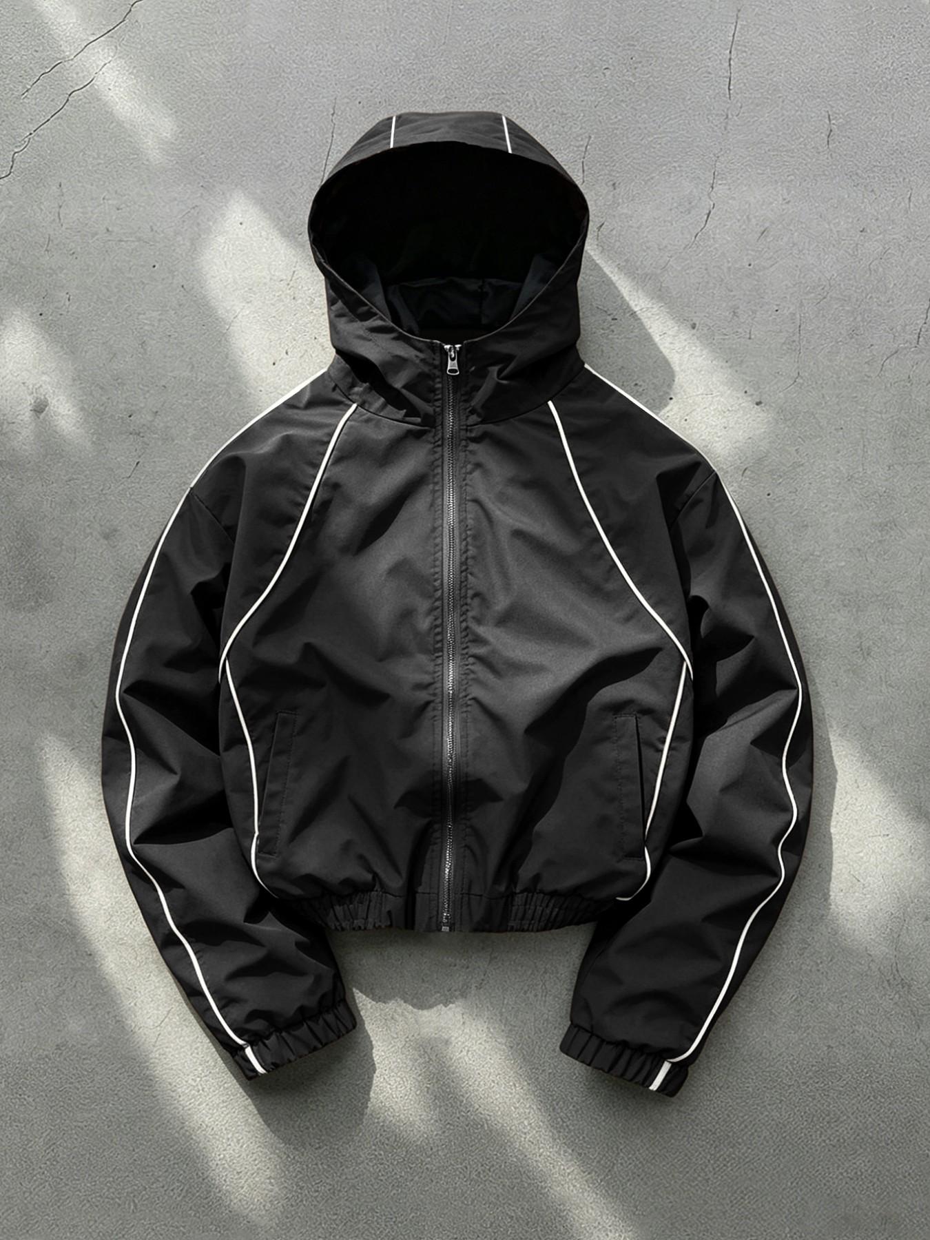 Men’s Wind-Resistant Hooded Jacket – Wrinkle-Free, Long Sleeve, Bright Colour, Ideal for Night Runs, Shopping & Daily Wear,All-Season Casual Outerwear---Buy 2 Get 15% Off & Free Shipping!