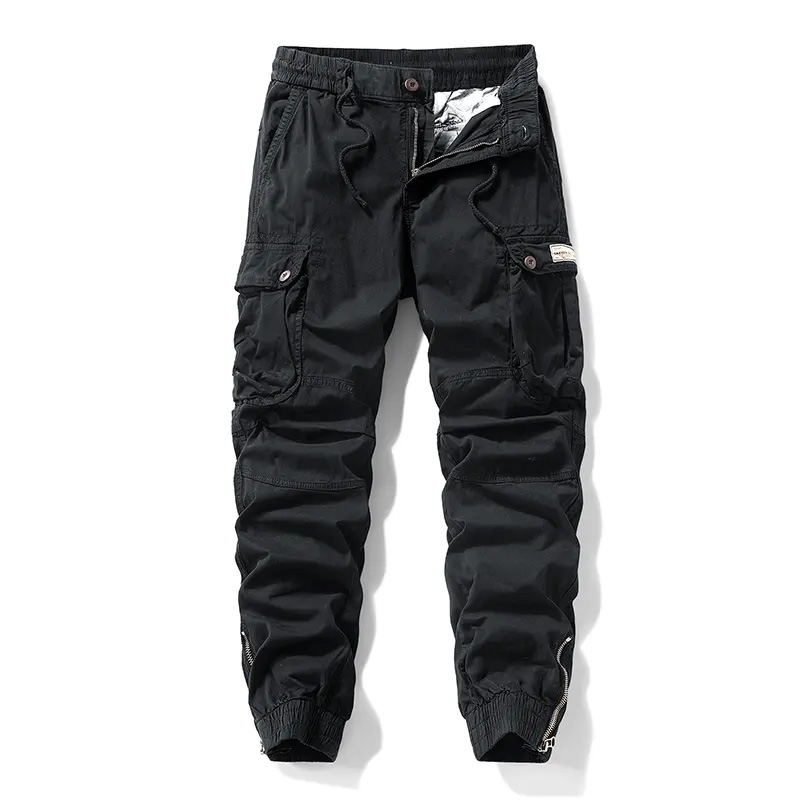 Men’s Multi-Pocket Cargo Trousers – Drawstring Waist & Cuffs, Retro Outdoor, Casual Streetwear---Buy 2 Get 15% Off & Free Shipping!