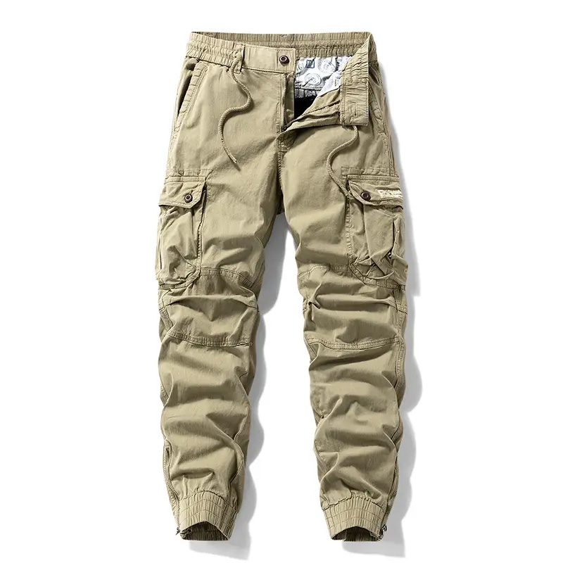 Men’s Multi-Pocket Cargo Trousers – Drawstring Waist & Cuffs, Retro Outdoor, Casual Streetwear---Buy 2 Get 15% Off & Free Shipping!