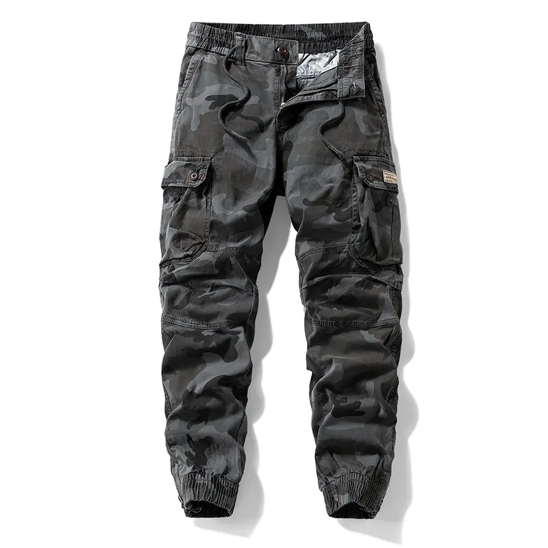 Men’s Multi-Pocket Cargo Trousers – Drawstring Waist & Cuffs, Retro Outdoor, Casual Streetwear---Buy 2 Get 15% Off & Free Shipping!