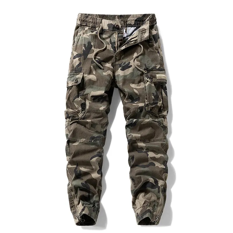 Men’s Multi-Pocket Cargo Trousers – Drawstring Waist & Cuffs, Retro Outdoor, Casual Streetwear---Buy 2 Get 15% Off & Free Shipping!