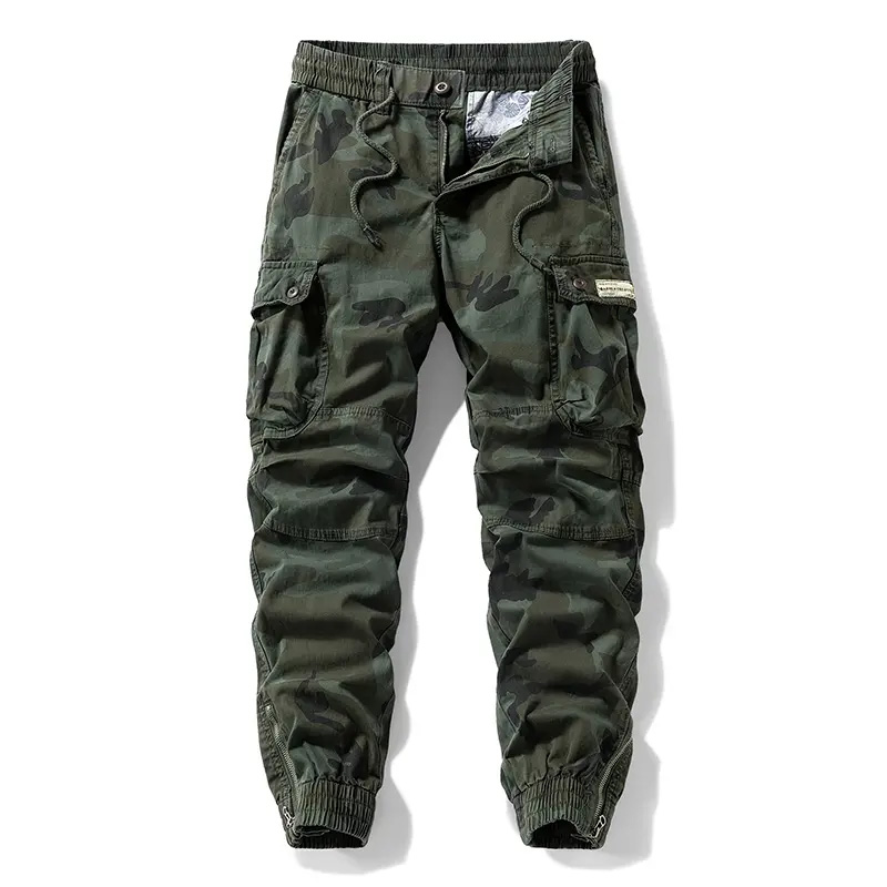Men’s Multi-Pocket Cargo Trousers – Drawstring Waist & Cuffs, Retro Outdoor, Casual Streetwear---Buy 2 Get 15% Off & Free Shipping!