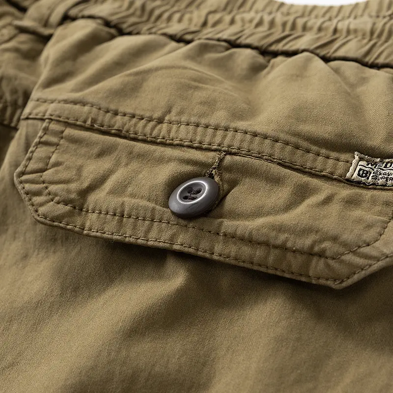 Men’s Multi-Pocket Cargo Trousers – Drawstring Waist & Cuffs, Retro Outdoor, Casual Streetwear---Buy 2 Get 15% Off & Free Shipping!