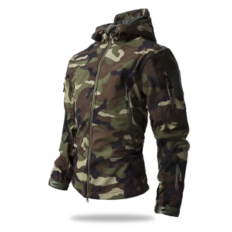 Men’s Waterproof Windproof Softshell Tactical Jacket – Fleece-Lined Hooded Coat with Multi-Pockets for Outdoor Work & Training---Buy 2 Get 15% Off & Free Shipping!