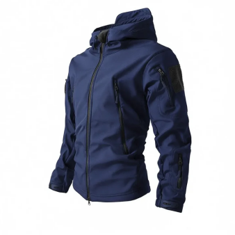 Men’s Waterproof Windproof Softshell Tactical Jacket – Fleece-Lined Hooded Coat with Multi-Pockets for Outdoor Work & Training---Buy 2 Get 15% Off & Free Shipping!
