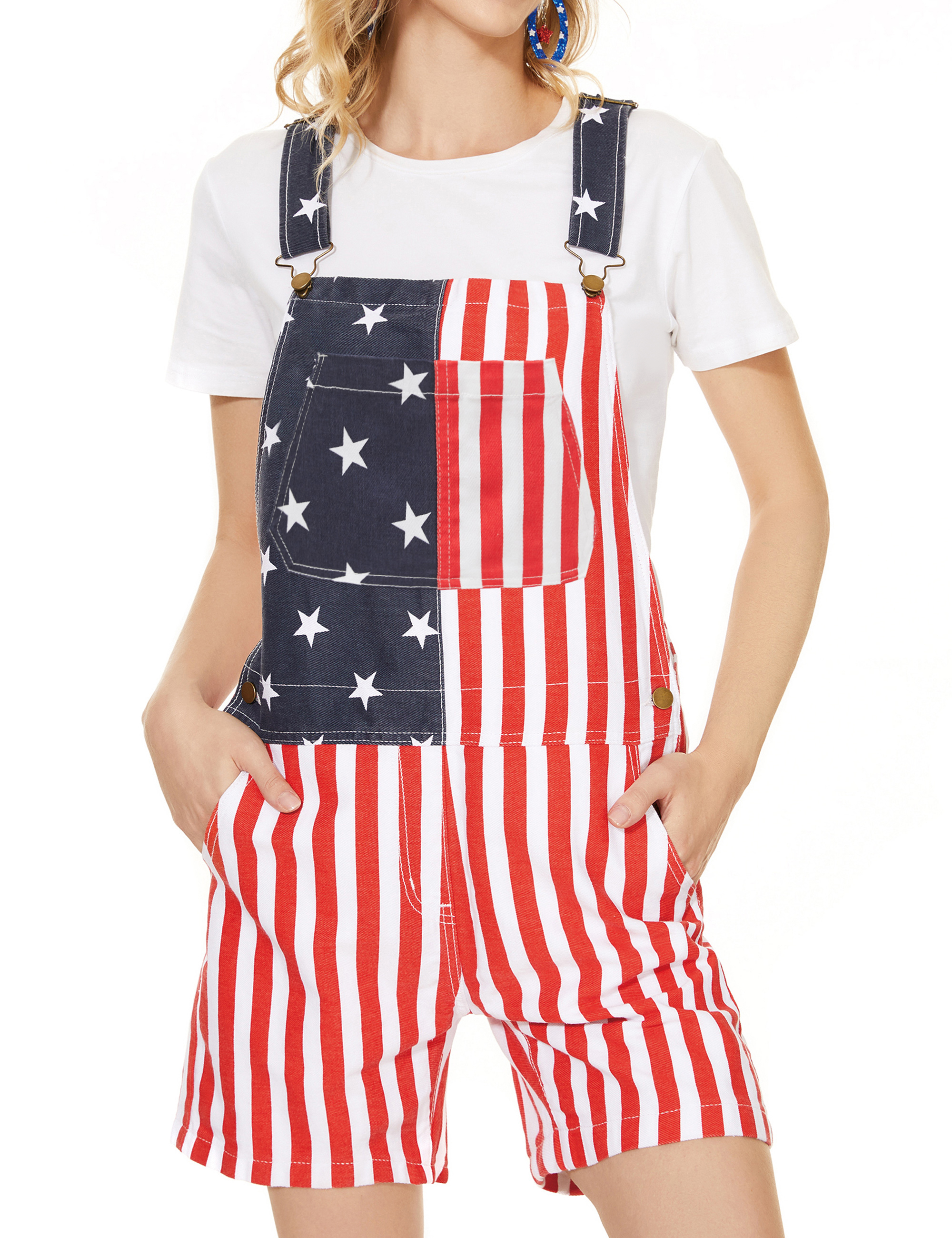 Overalls for Men Shorts Romper Festival Women Bib Coveralls-LuckyFeb