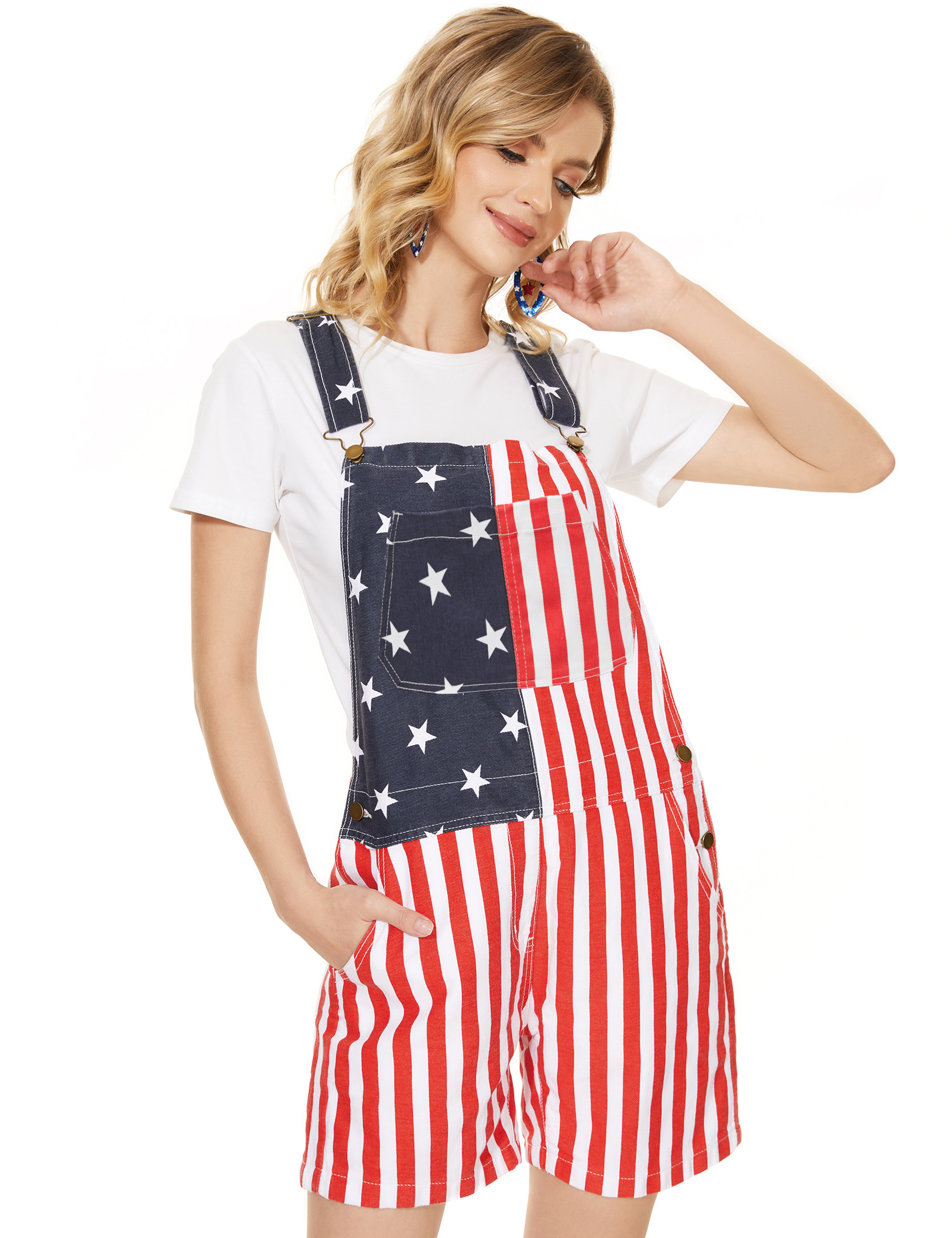 Overalls for Men Shorts Romper Festival Women Bib Coveralls-LuckyFeb