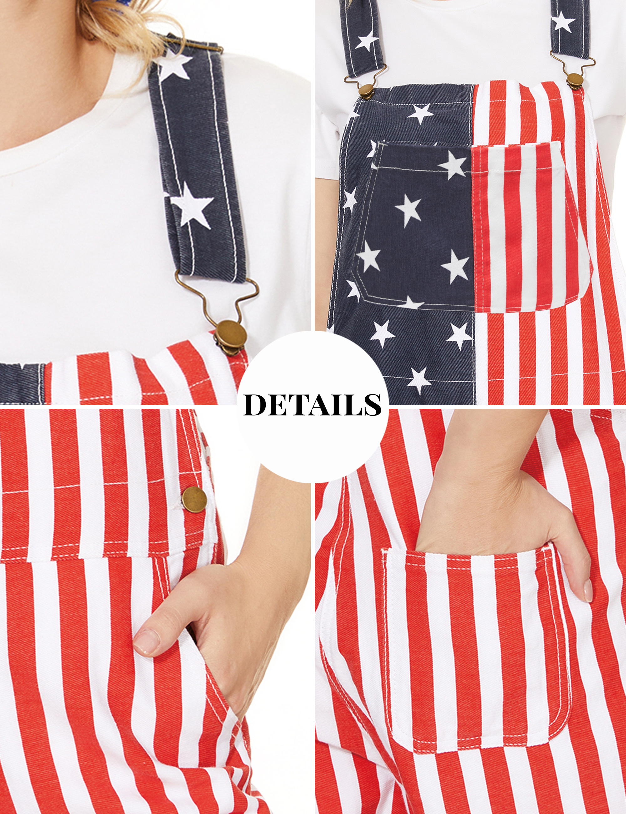 Overalls for Men Shorts Romper Festival Women Bib Coveralls-LuckyFeb