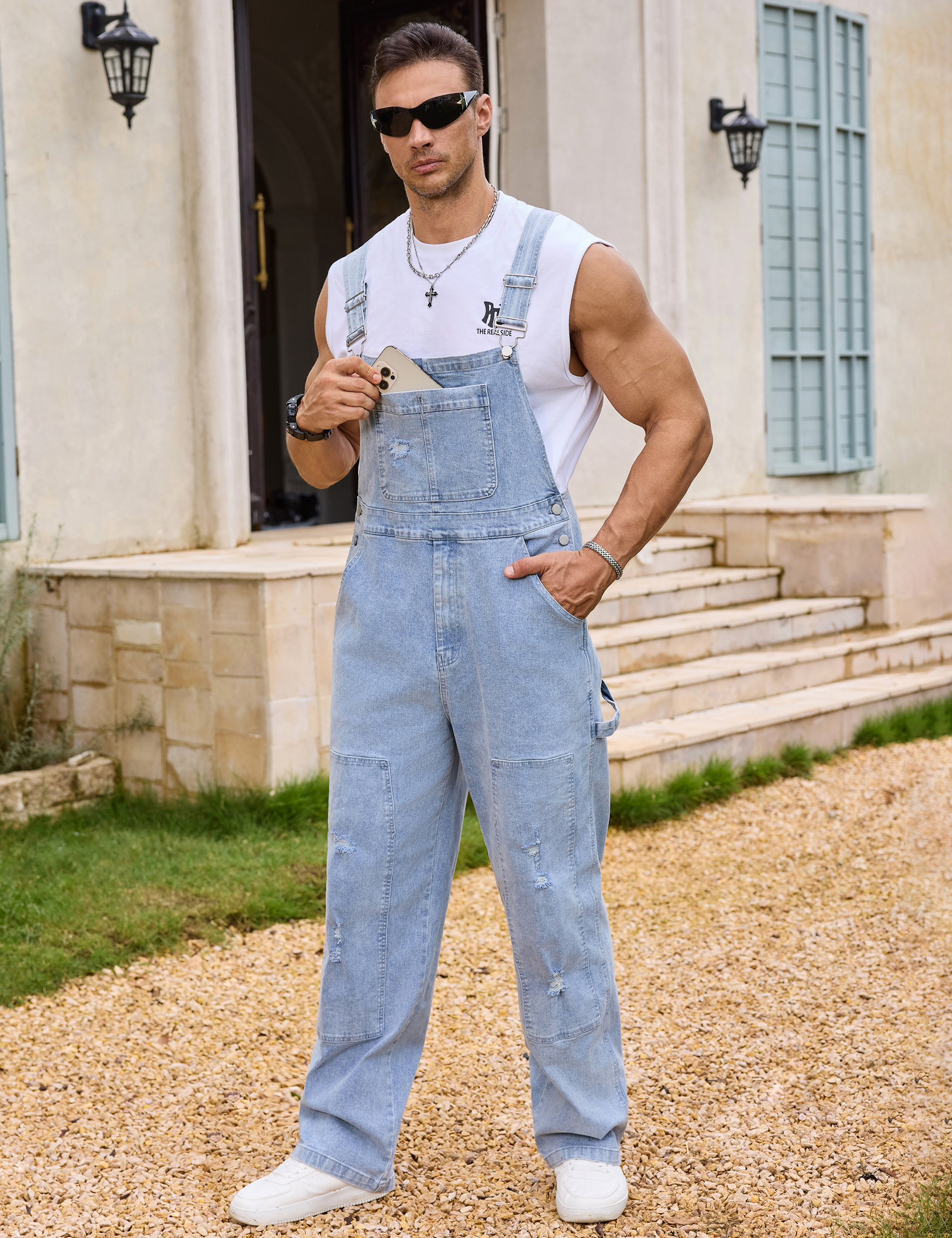 Overalls for Men Work Jumpsuit Painters Bib Coverall