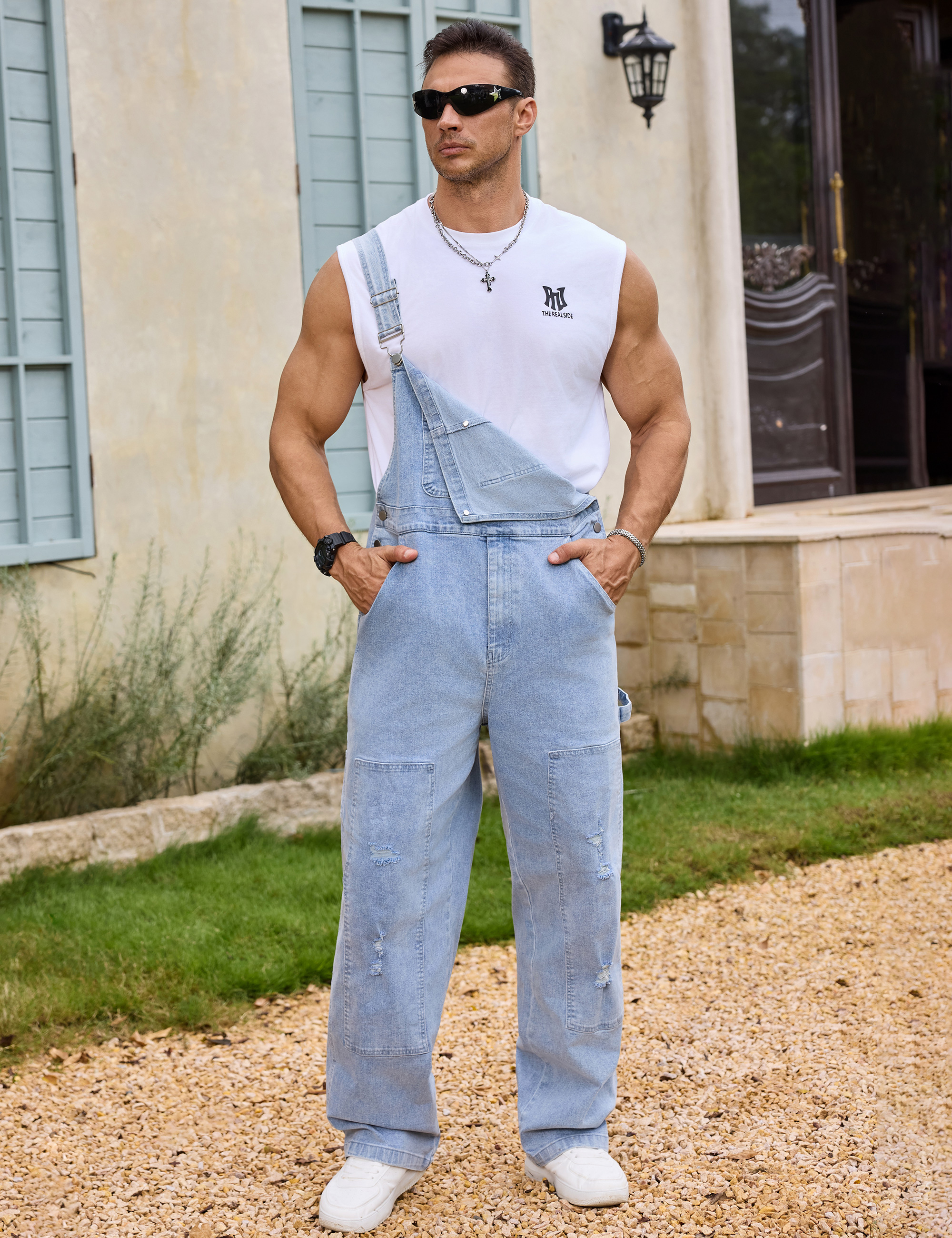 Overalls for Men Work Jumpsuit Painters Bib Coverall