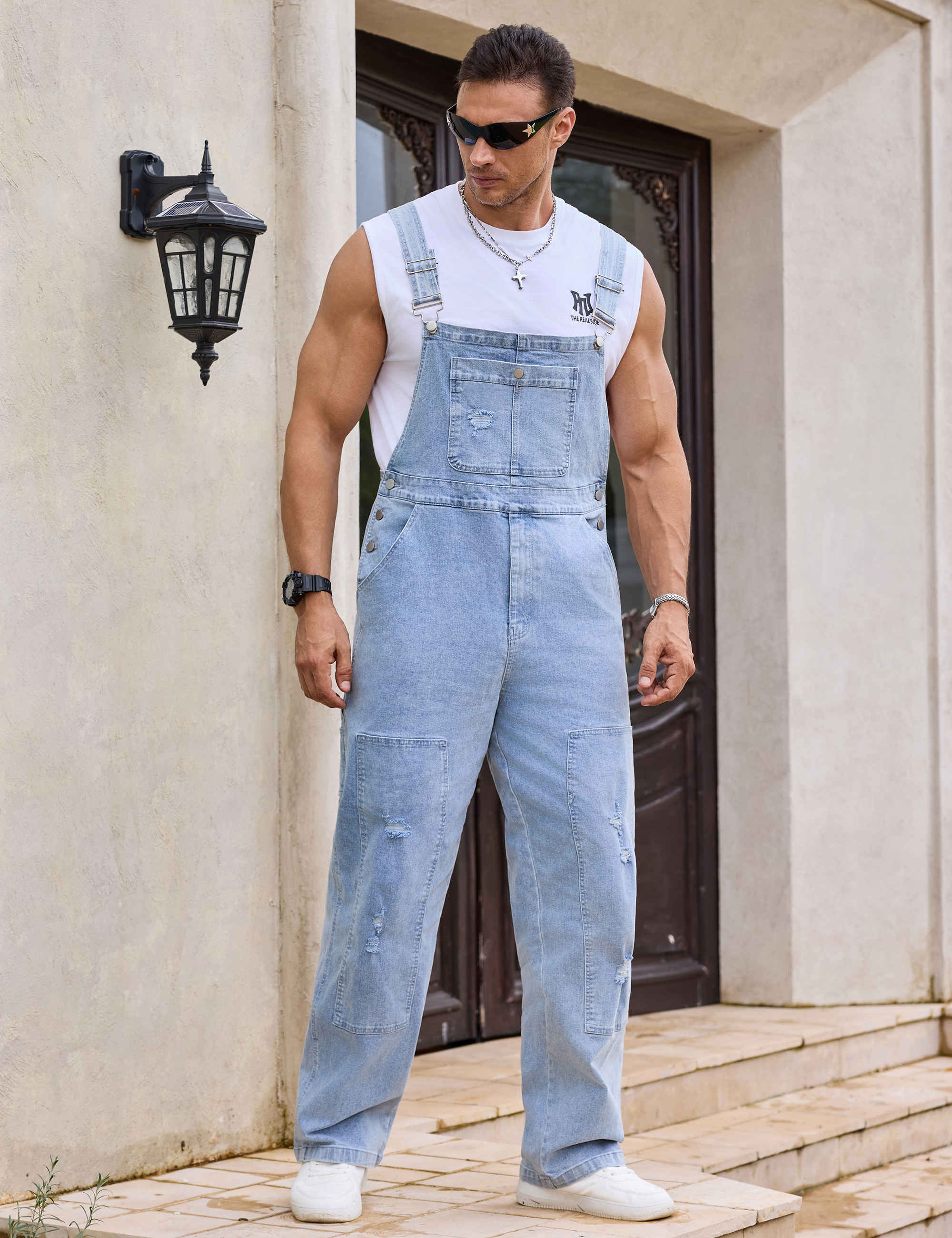 Overalls for Men Work Jumpsuit Painters Bib Coverall