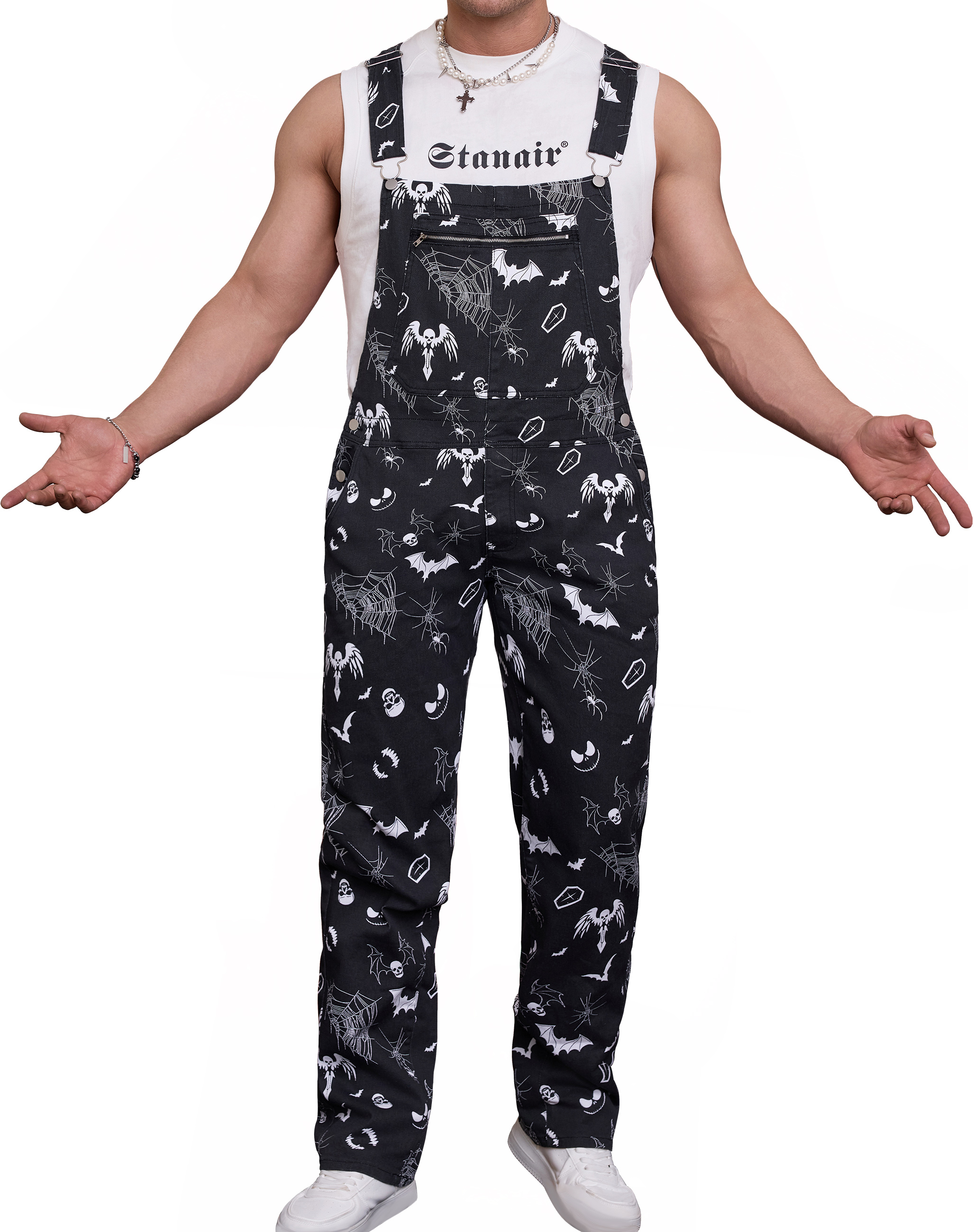 Mens Overalls Bib Coveralls Halloween Jumpsuit for Adults