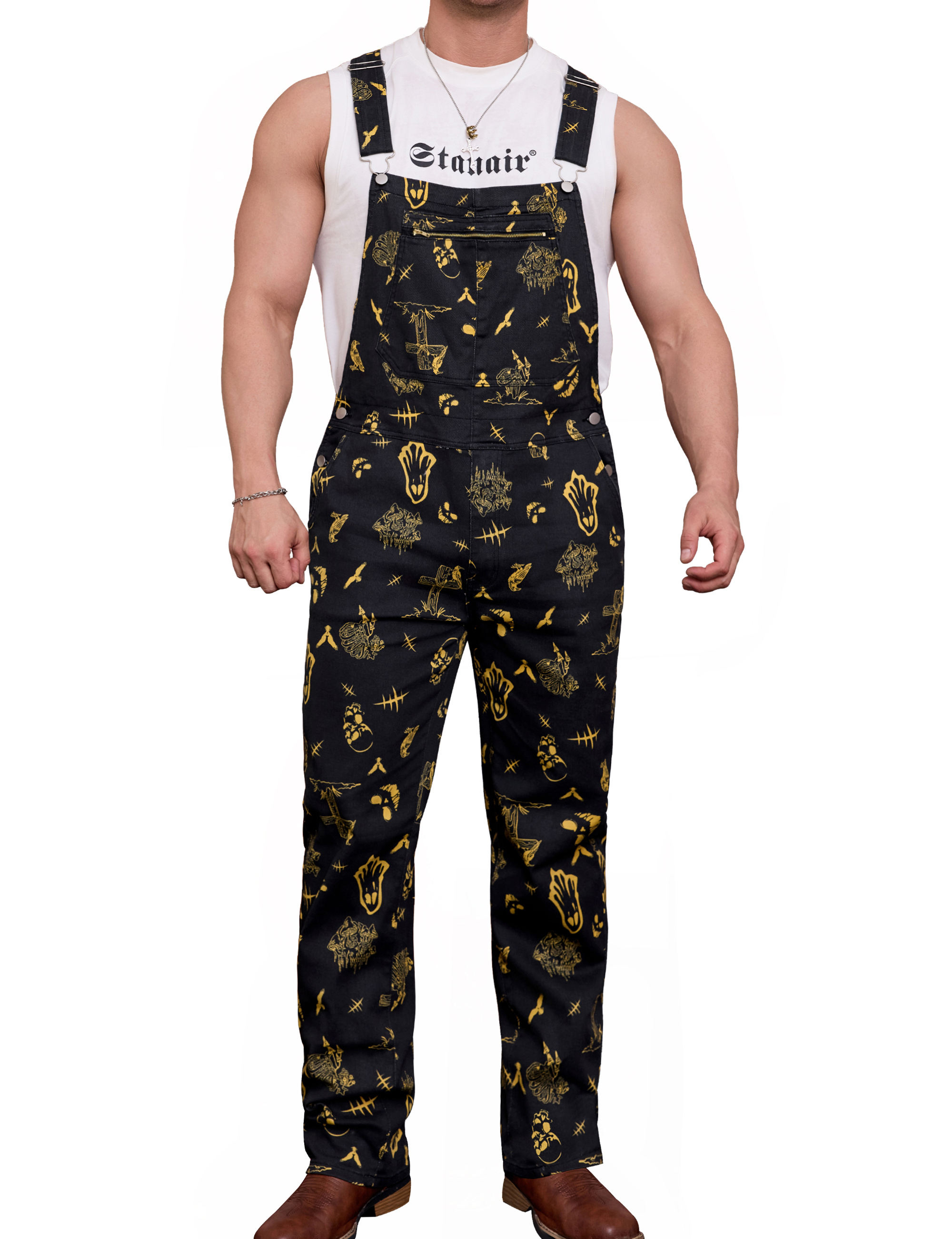 Mens Overalls Bib Coveralls Halloween Jumpsuit for Adults