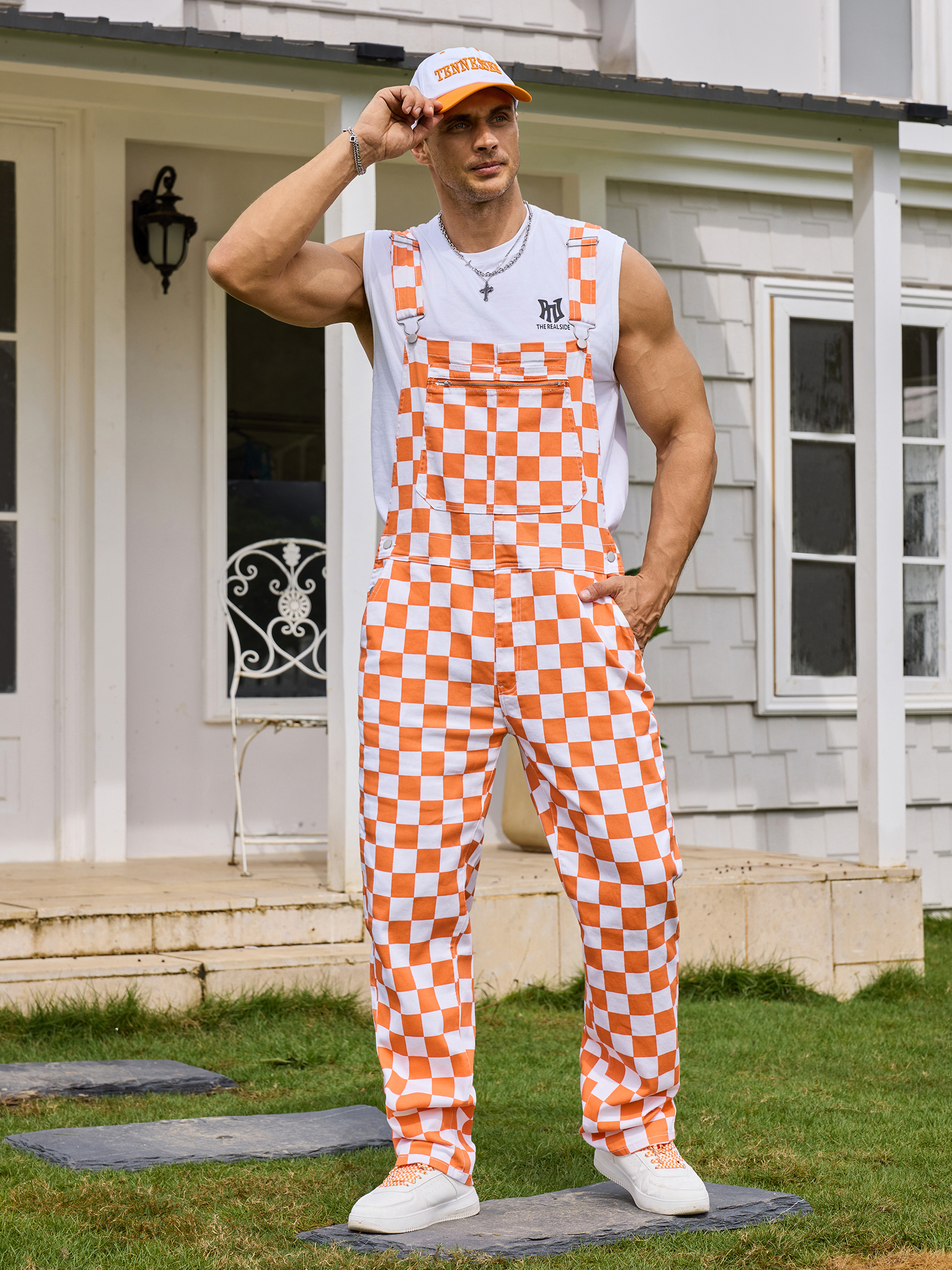 4 Pcs Festival Outfits Overalls for Men Holiday Gifts