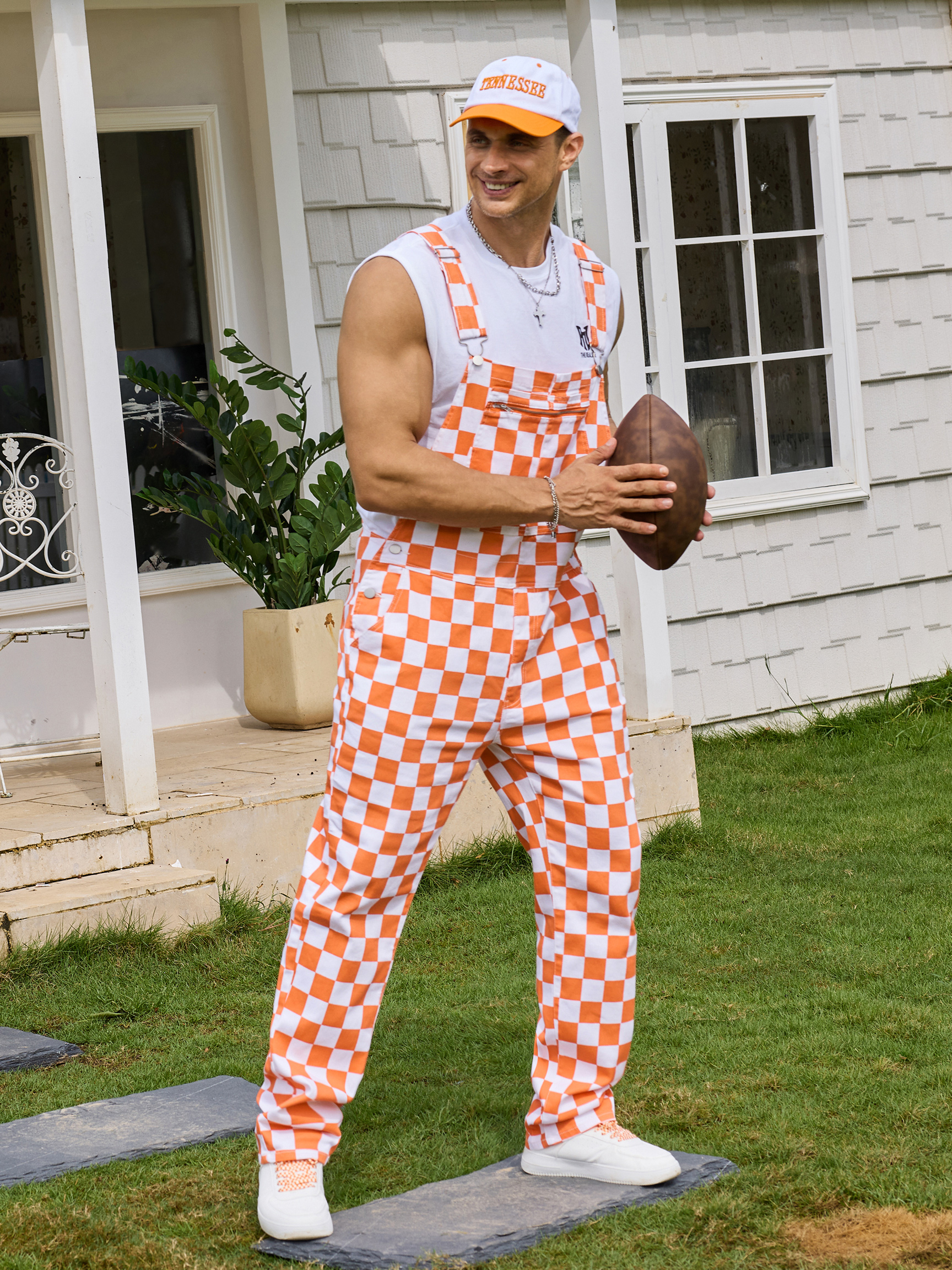 4 Pcs Festival Outfits Overalls for Men Holiday Gifts