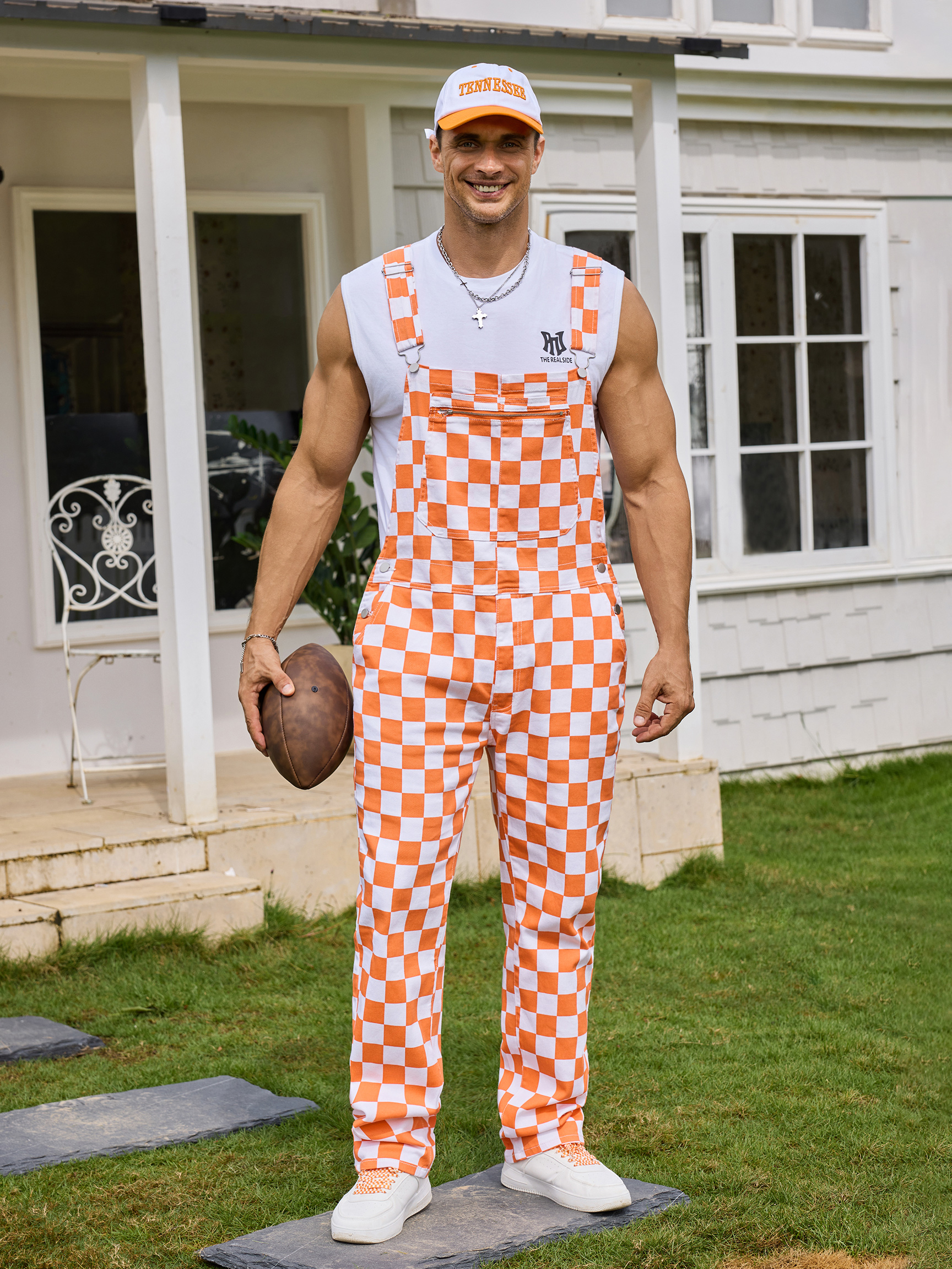 4 Pcs Festival Outfits Overalls for Men Holiday Gifts