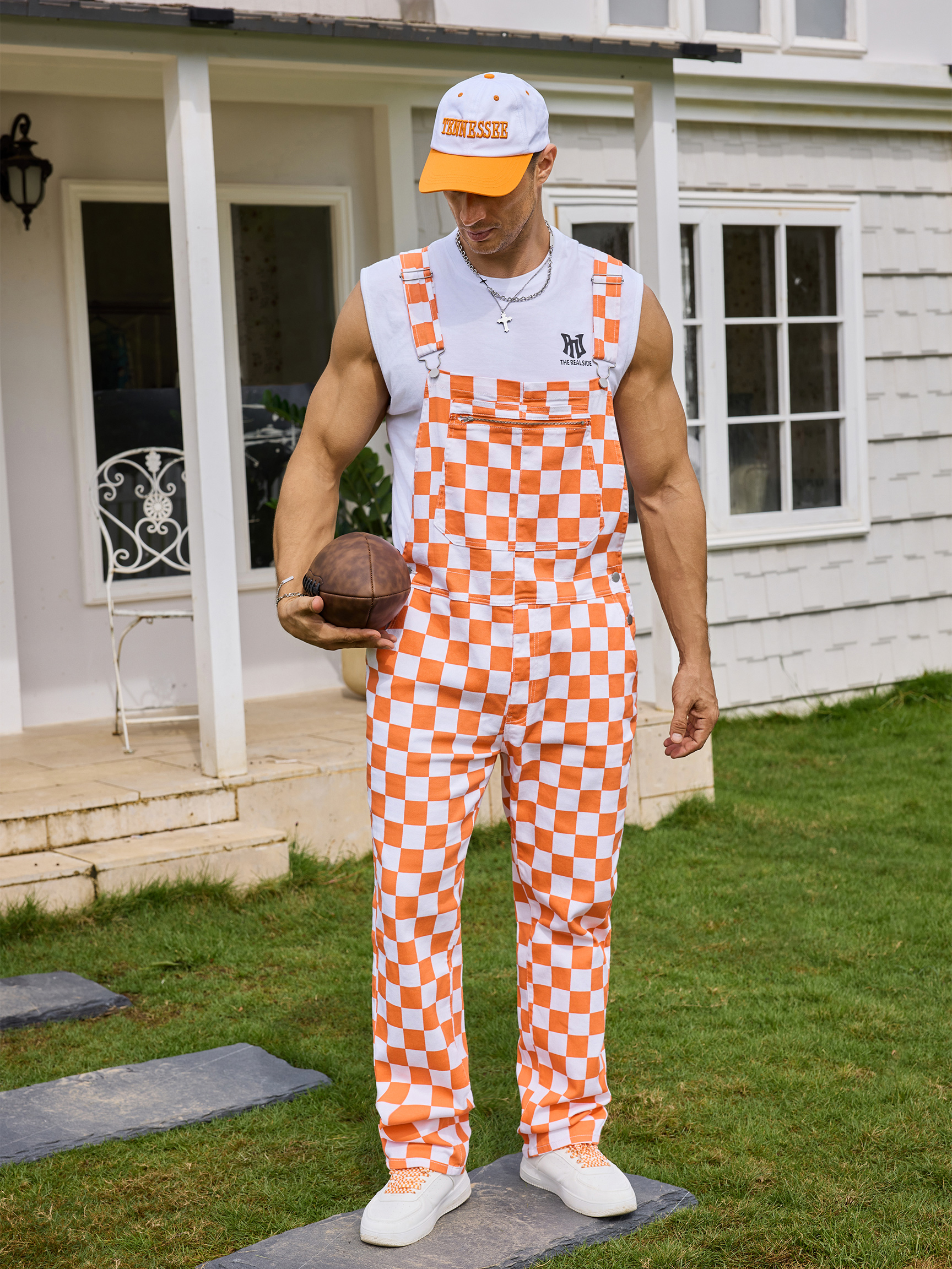 4 Pcs Festival Outfits Overalls for Men Holiday Gifts