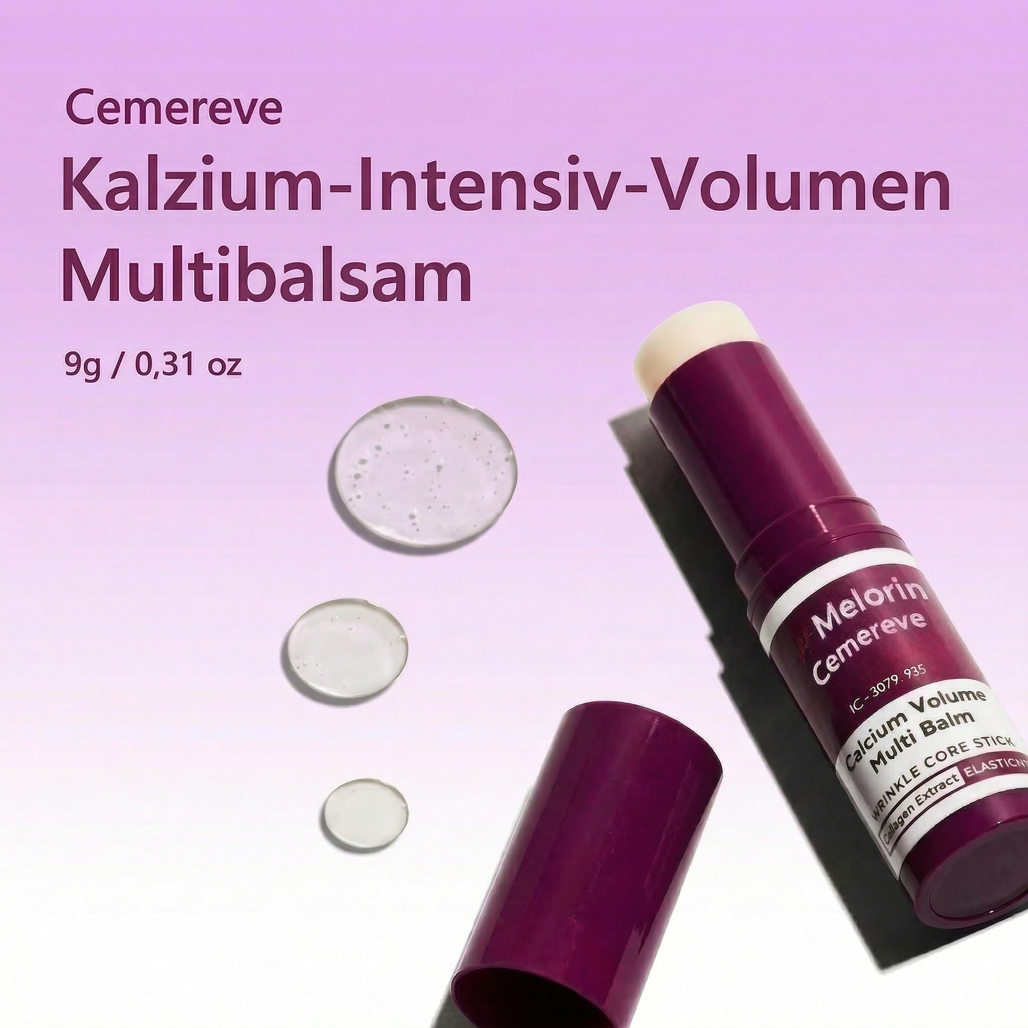 DrMelaxinn Calcium Balm Stick, Multi Balm Stick Anti-Falten Feuchtigkeitscreme mit Kalzium für Gesicht und Augenpartie