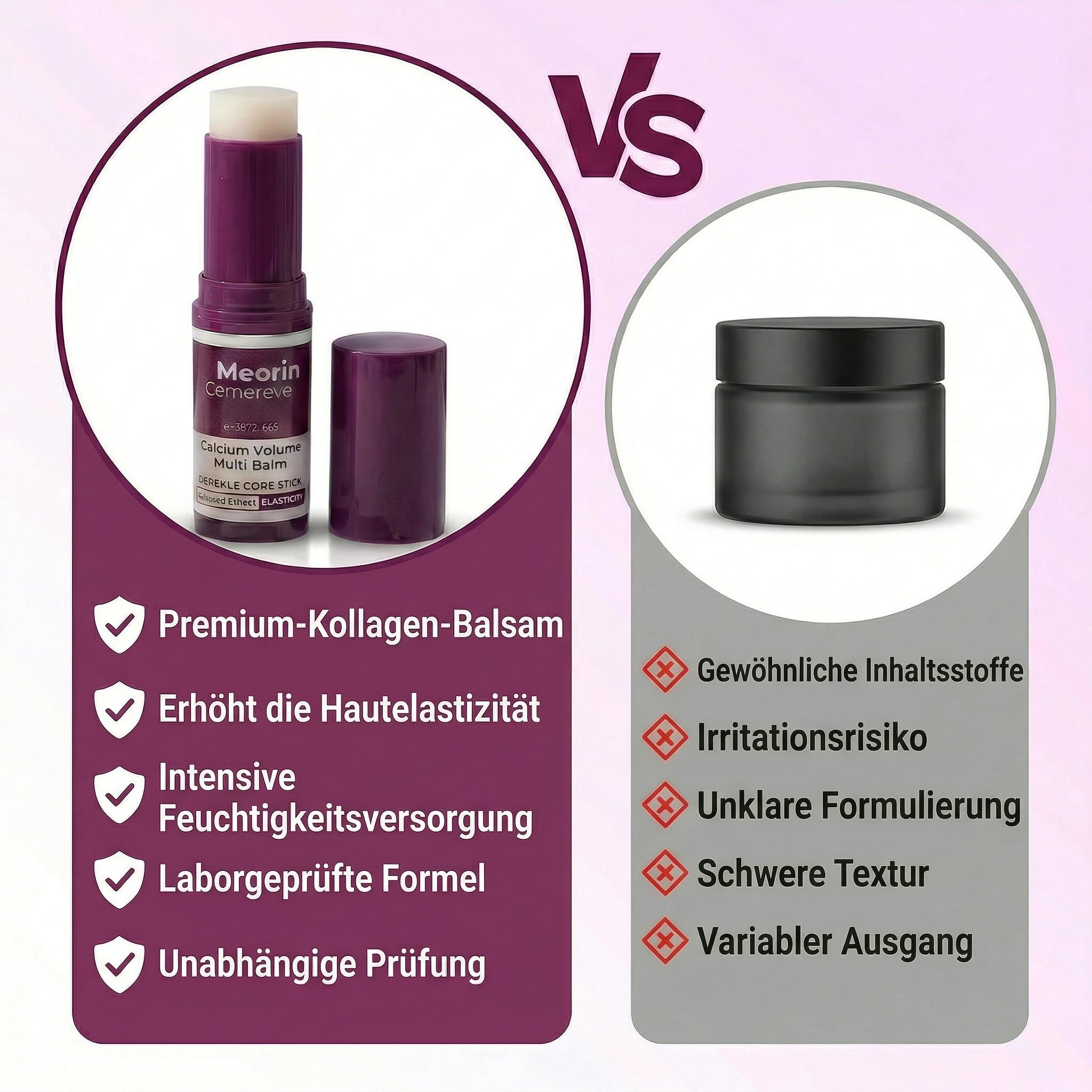 DrMelaxinn Calcium Balm Stick, Multi Balm Stick Anti-Falten Feuchtigkeitscreme mit Kalzium für Gesicht und Augenpartie
